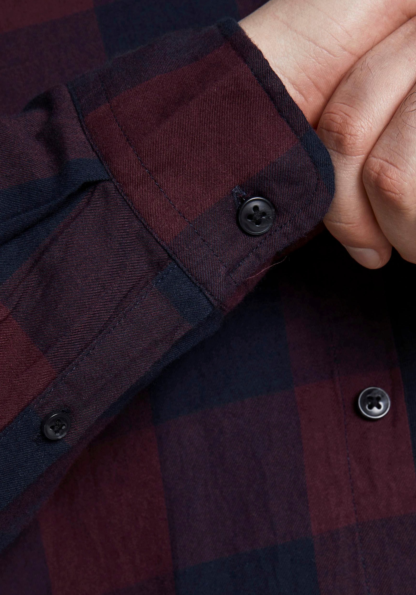 Jack & Jones PlusSize Karohemd »GINGHAM TWILL SHIRT«, Bis Größe 6XL