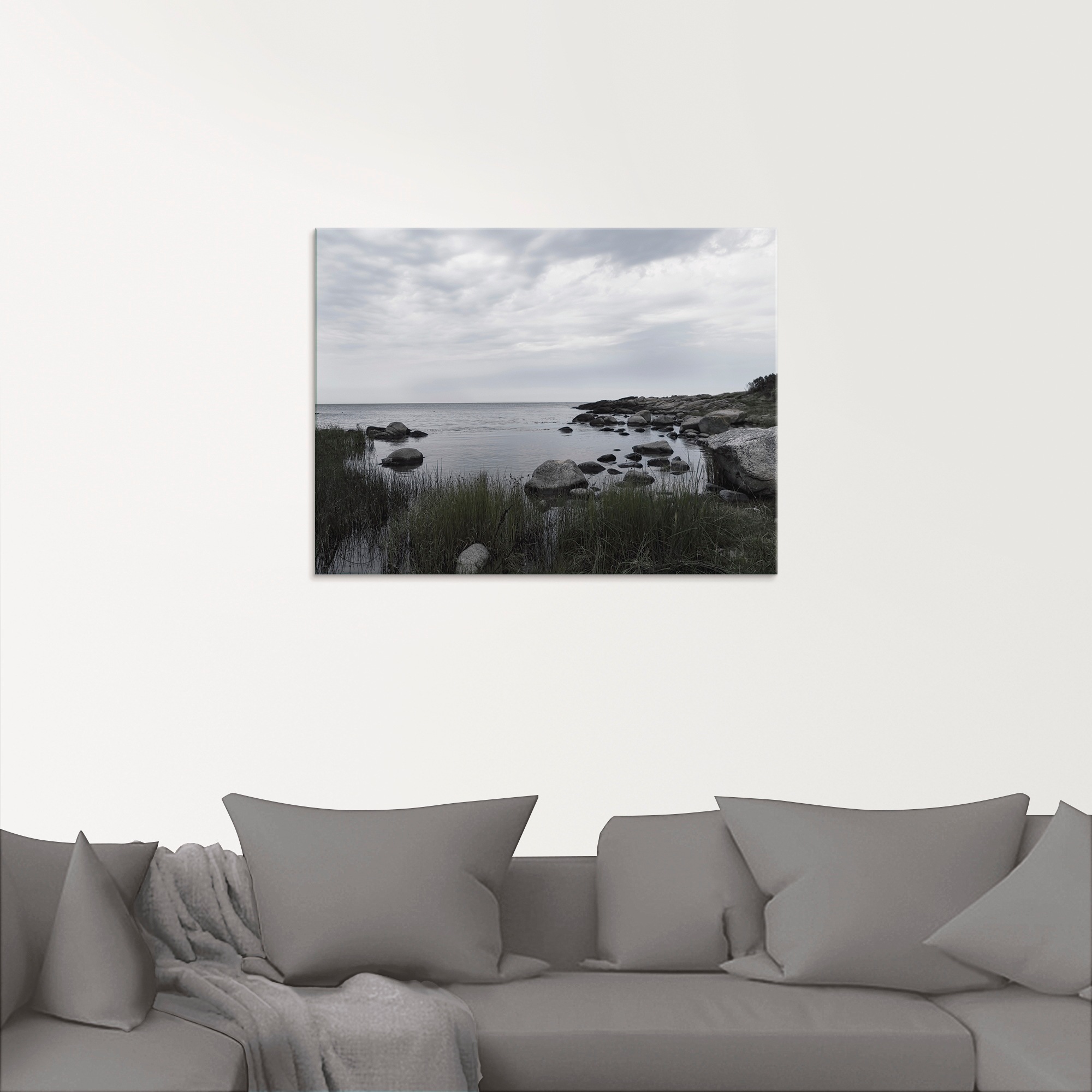 Artland Glasbild »Einsame Bucht am Meer«, Gewässer, (1 St.), in verschiedenen Größen
