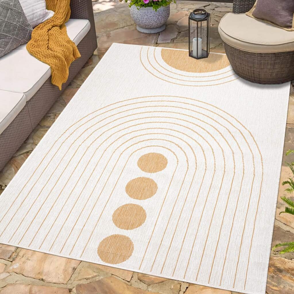 Carpet City Outdoorteppich "DUO RUG 5739" rechteckig 5 mm Höhe Wendeteppich günstig online kaufen