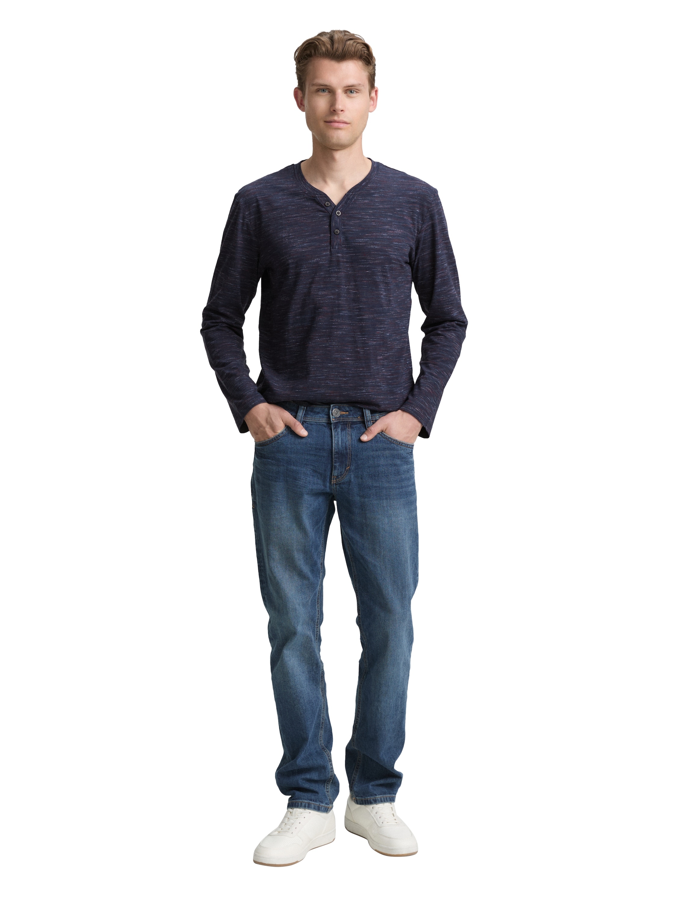TOM TAILOR Langarmshirt, in Melange Optik