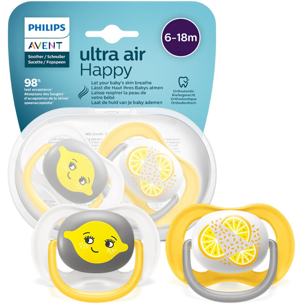 Philips AVENT Schnuller »ultra air Collection 6-18m SCF080/18«, (2 St.)