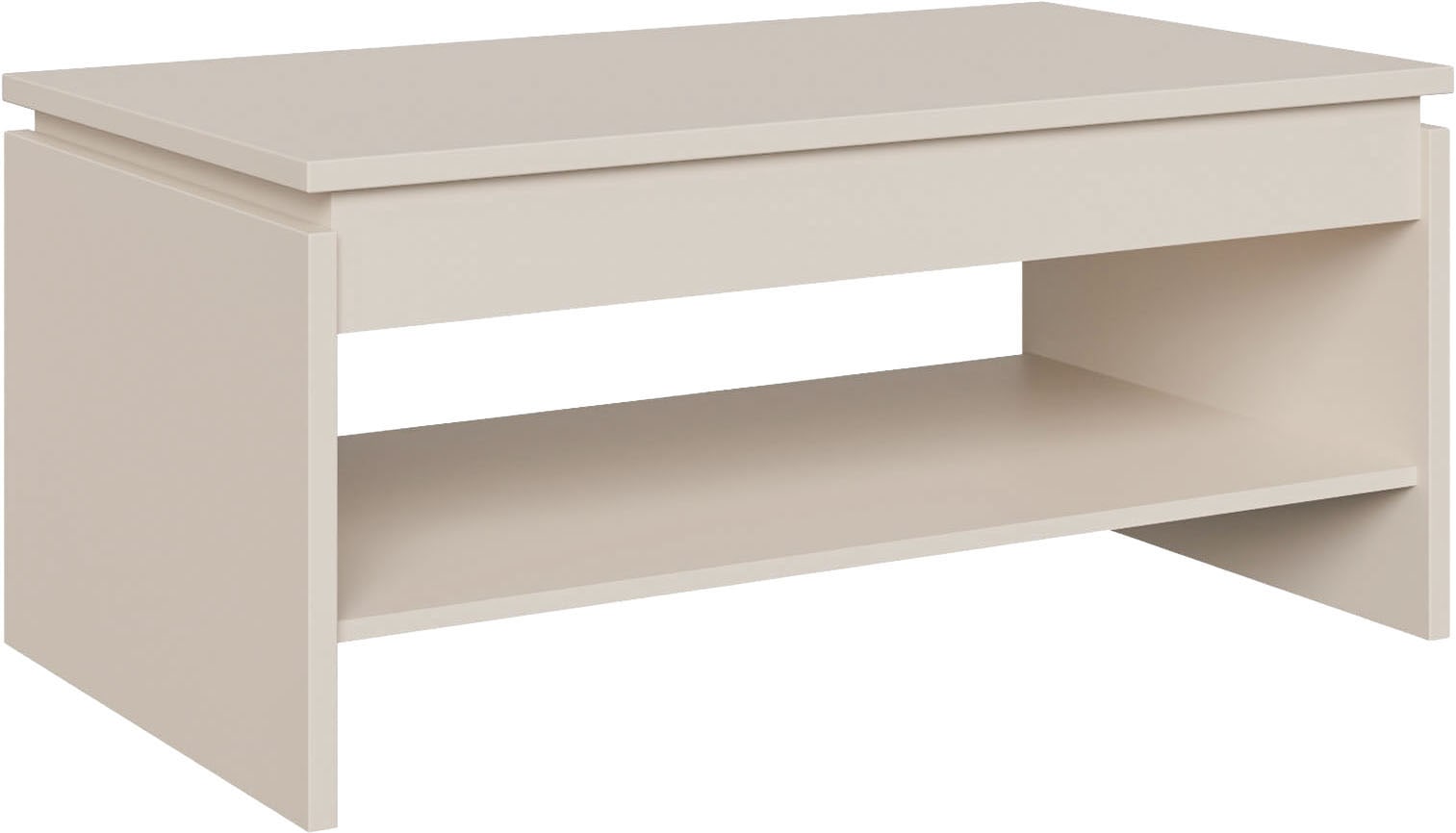 FORTE Couchtisch »Couchtisch, Ablage, Stauraum, als Esstisch nutzbar« höhenverstellbar, B/H/T 100/45,7/56 cm