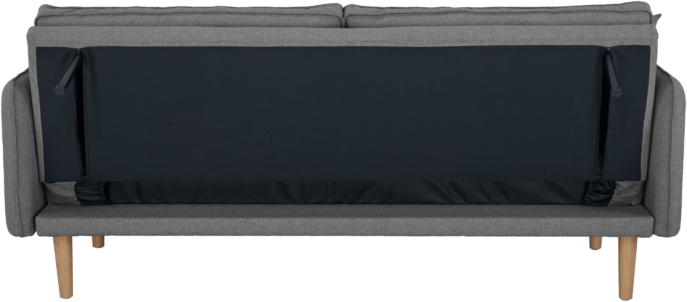 Home affaire Schlafsofa »SORENITY, 196 cm, 3-Sitzer, verstellbare Rückenlehne« Klappmechanismus, feiner Webstoff, natürliche Farben