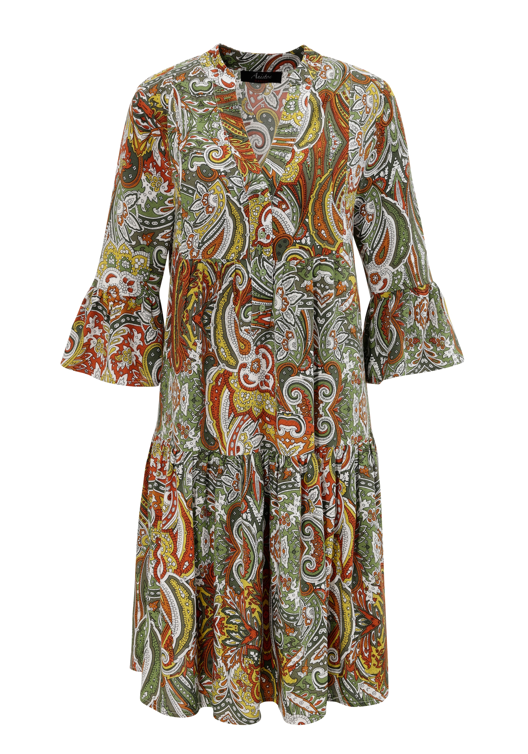 Aniston CASUAL Tunikakleid, mit farbharmonischem, großflächigen Paisley-Muster