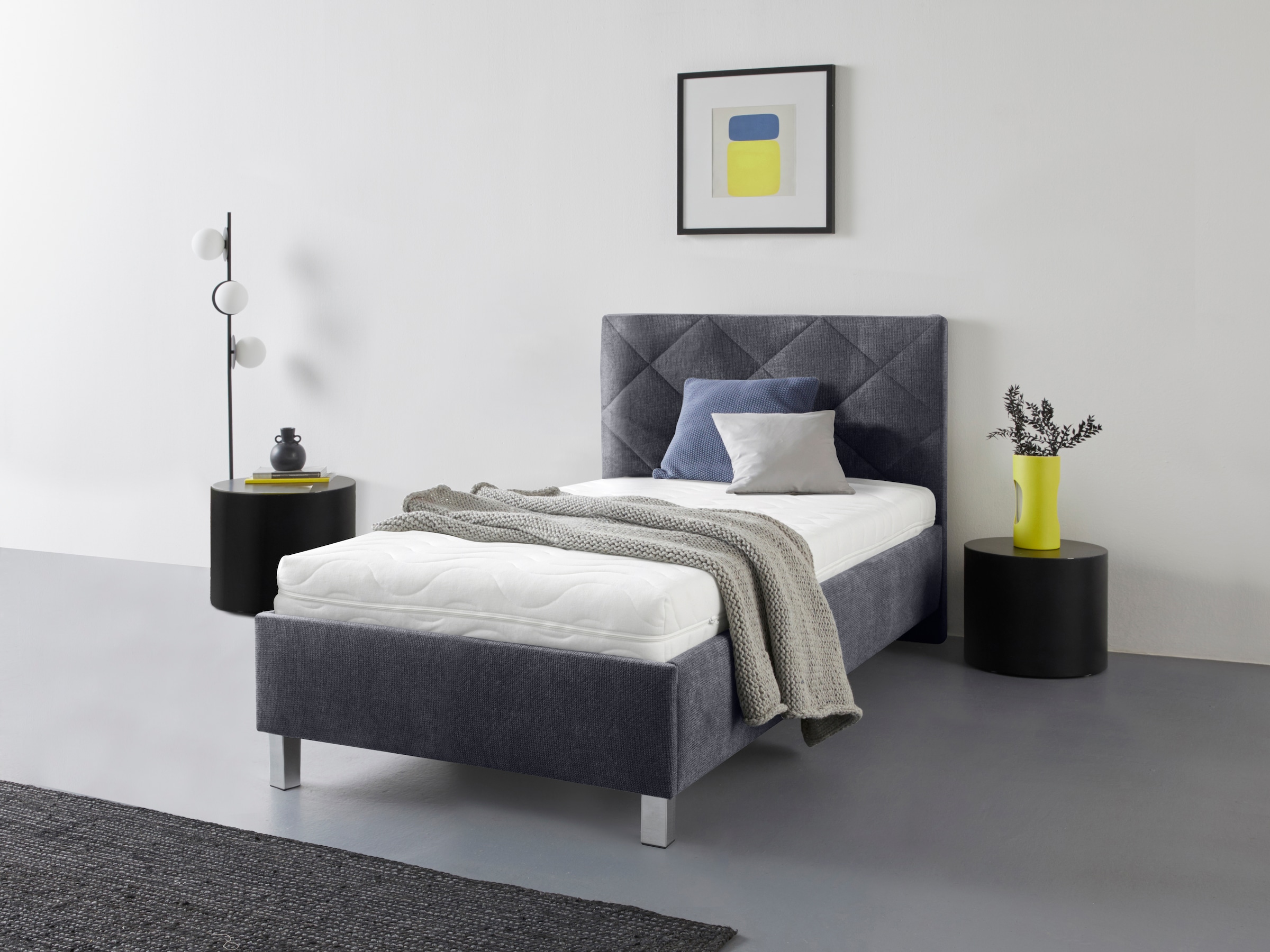 Westfalia Schlafkomfort Polsterbett »Padua« mit Rautensteppung, 3 verschiedene Matraztenarten wählbar