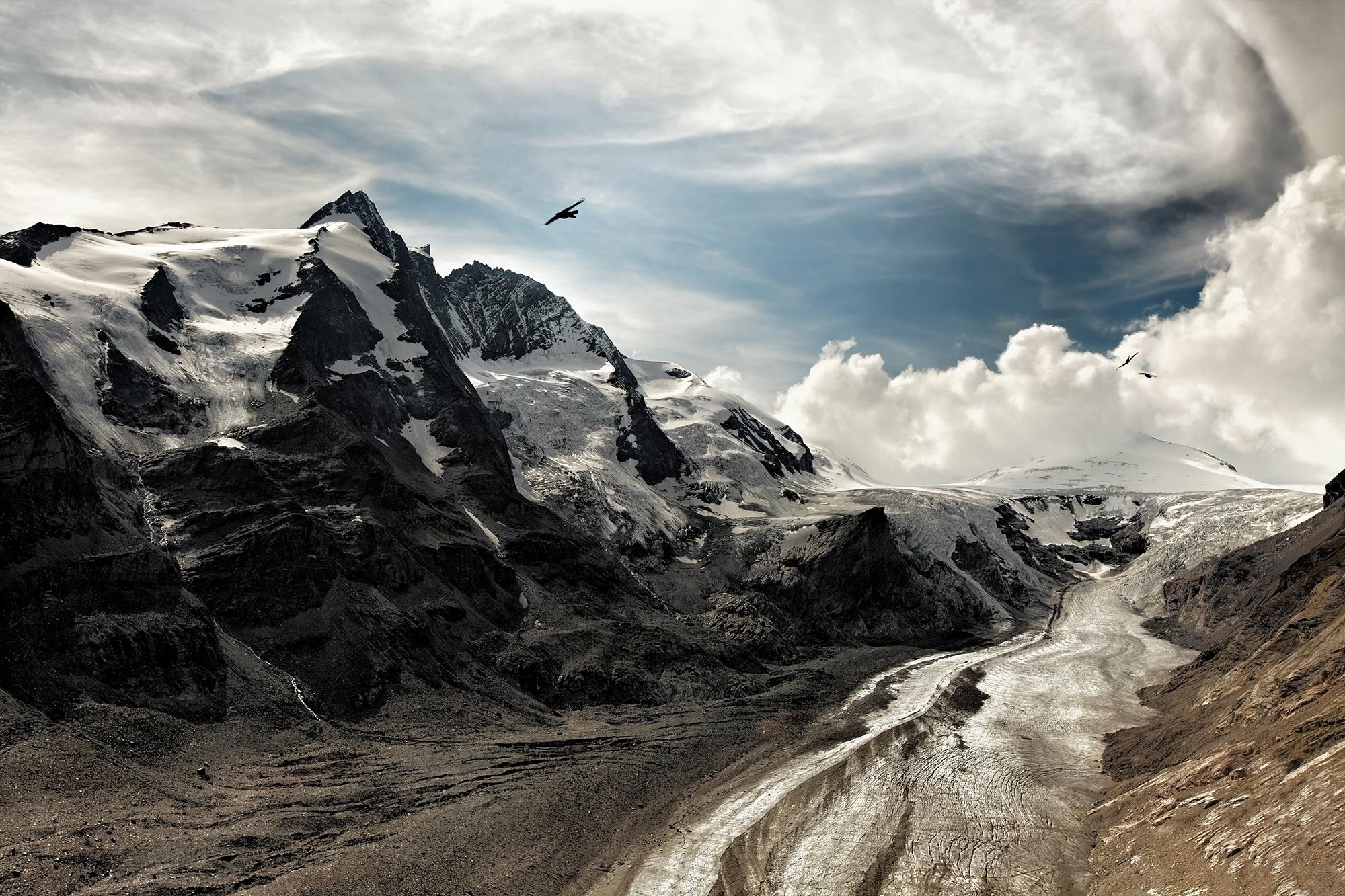 queence Leinwandbild »Berge«, Berge & Alpenbilder-Berghütte-Natur-Himmel-Hi günstig online kaufen