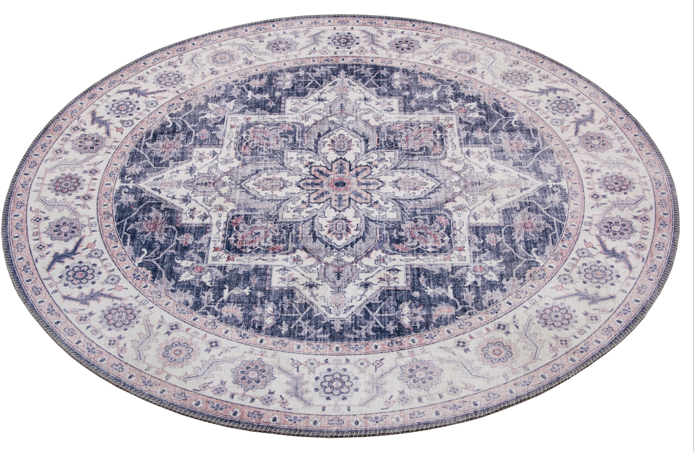 NOURISTAN Teppich »Anthea«, rund, 5 mm Höhe, Orientalisch, Orient, Vintage, Wohnzimmer, Schlafzimmer, Esszimmer