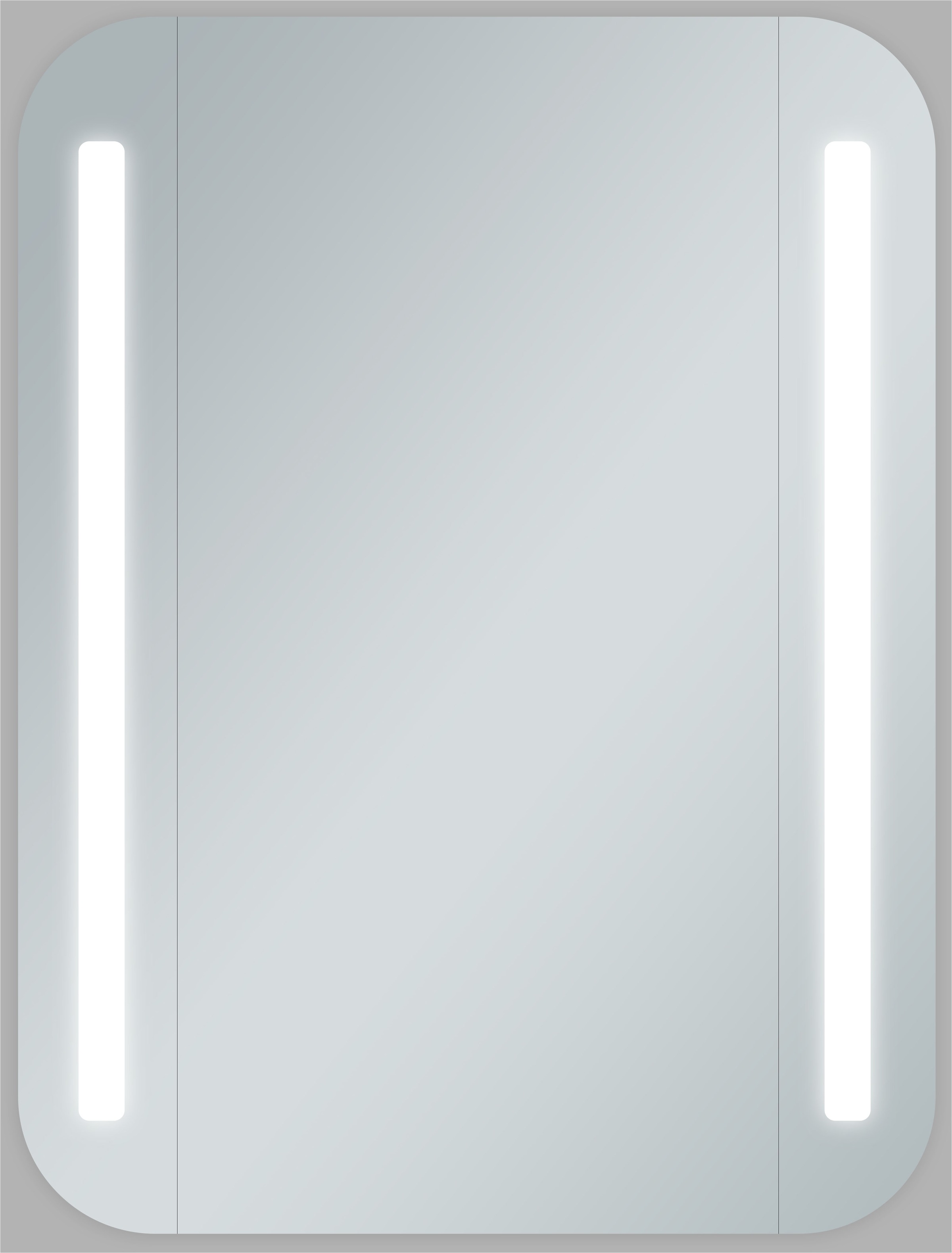 Talos Badezimmerspiegelschrank »Talos Black Linea«, austauschbare LED-Beleuchtung, 60x70cm