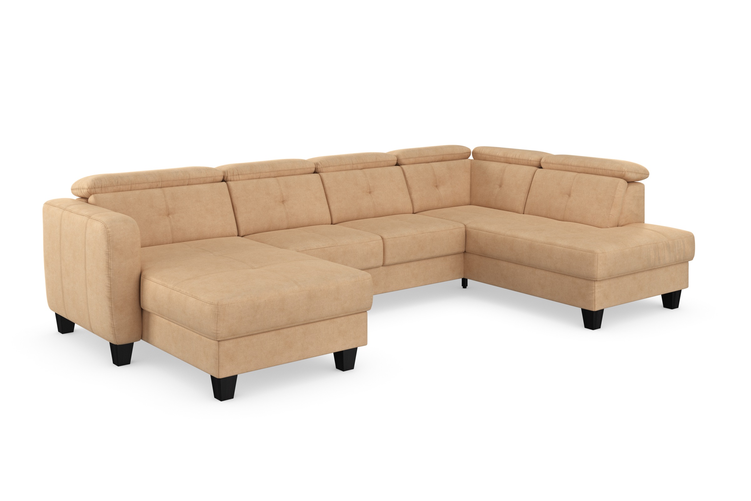 sit&more Wohnlandschaft »Belluci U-Form«, Kopfteilverstellung und Federkern, wahlweise mit Bettfunktion