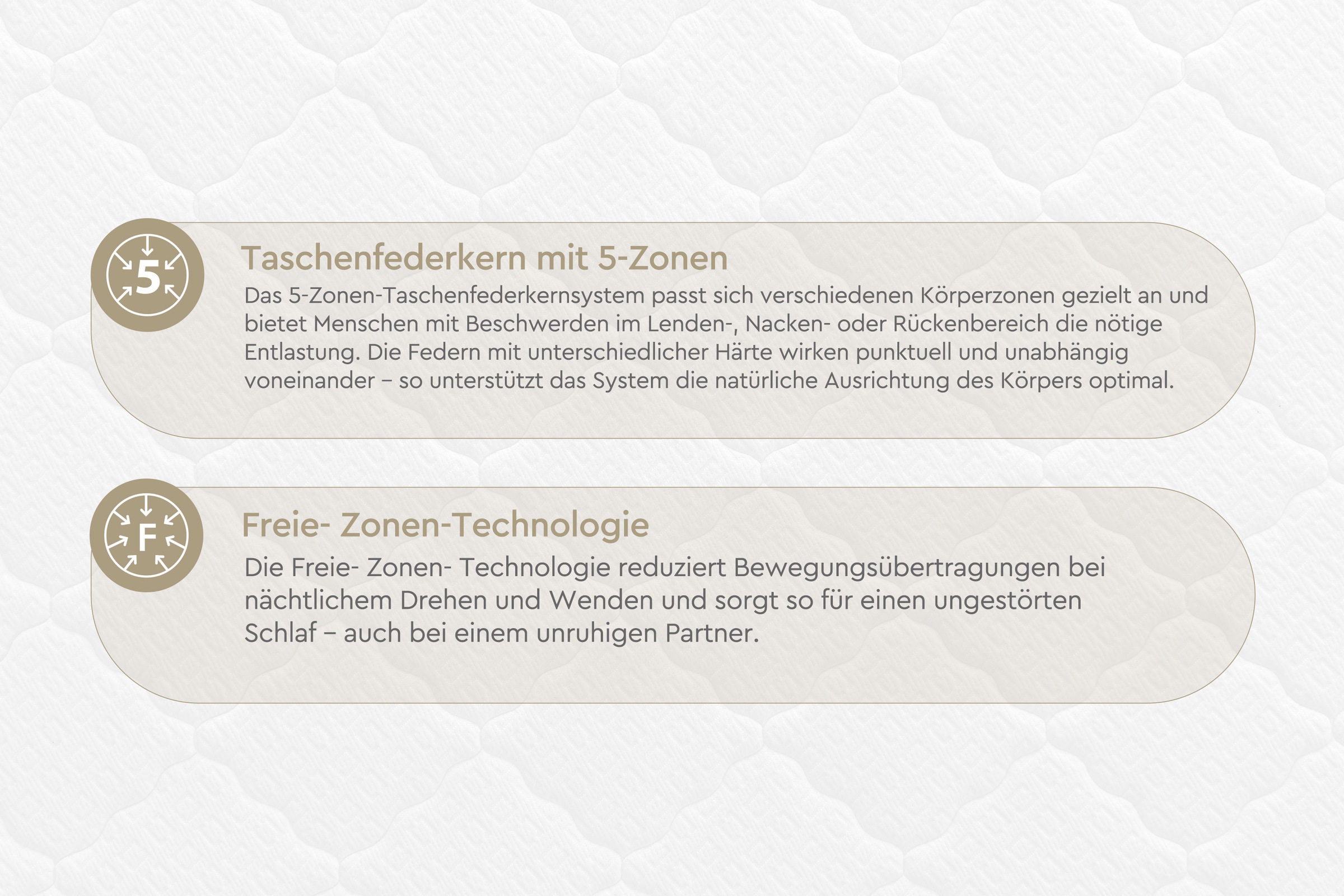 Yatas Bedding Taschenfederkernmatratze »Penta Z, Matratze 90x200, 140x200 cm & weitere Größen«, 19 cm hoch, 403 Federn, (1 St.), 5-Zonen, H3, wendbar, ergonomisch, atmungsaktiv