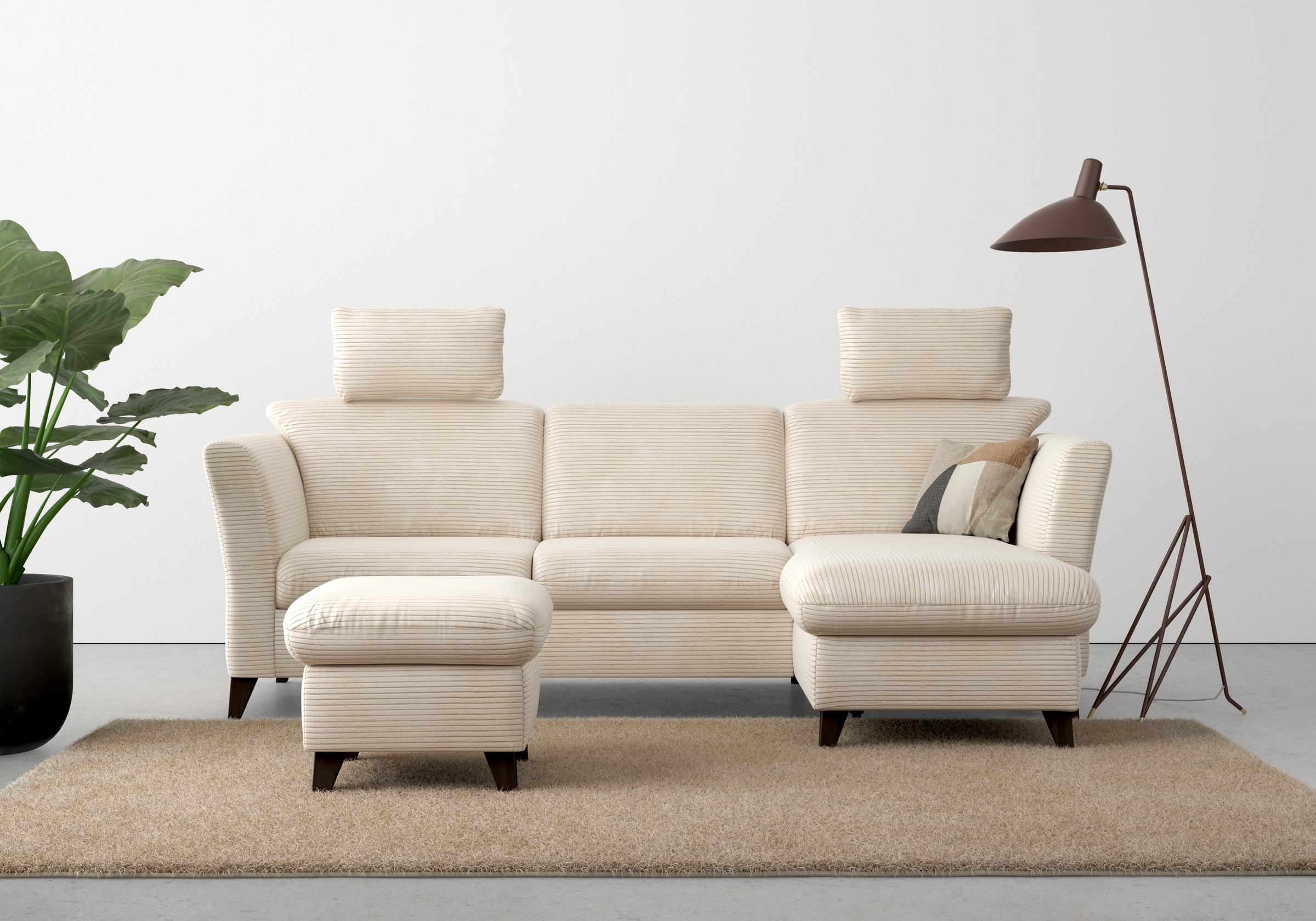 Home affaire Ecksofa »Trelleborg L-Form«, wahlweise mit Bettfunktion und Be günstig online kaufen