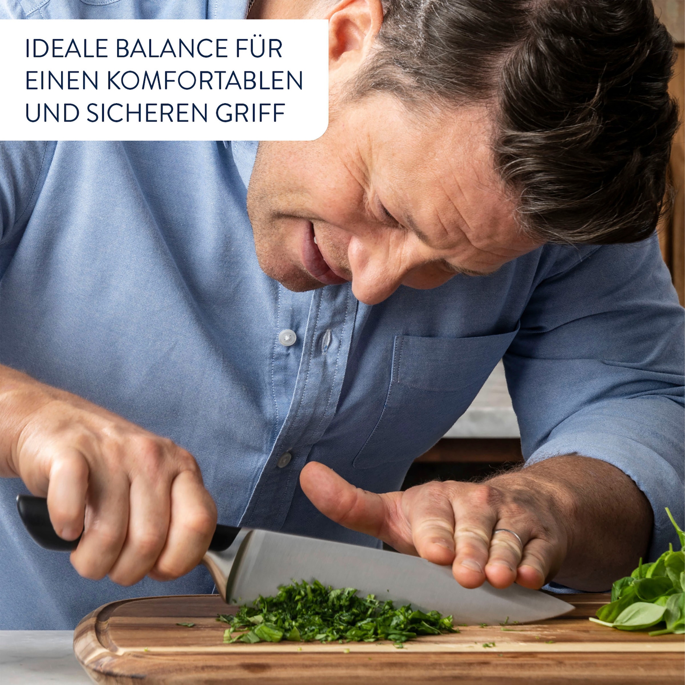 Tefal Pfannen-Set »Jamie Oliver Cook Smart«, Edelstahl 18/10, (Set, je 1 Pfanne 24 und 28 cm, 1 Kochmesser), stilvolle Edelstahl-Pfannen, inkl. Kochmesser, Rezeptbuch
