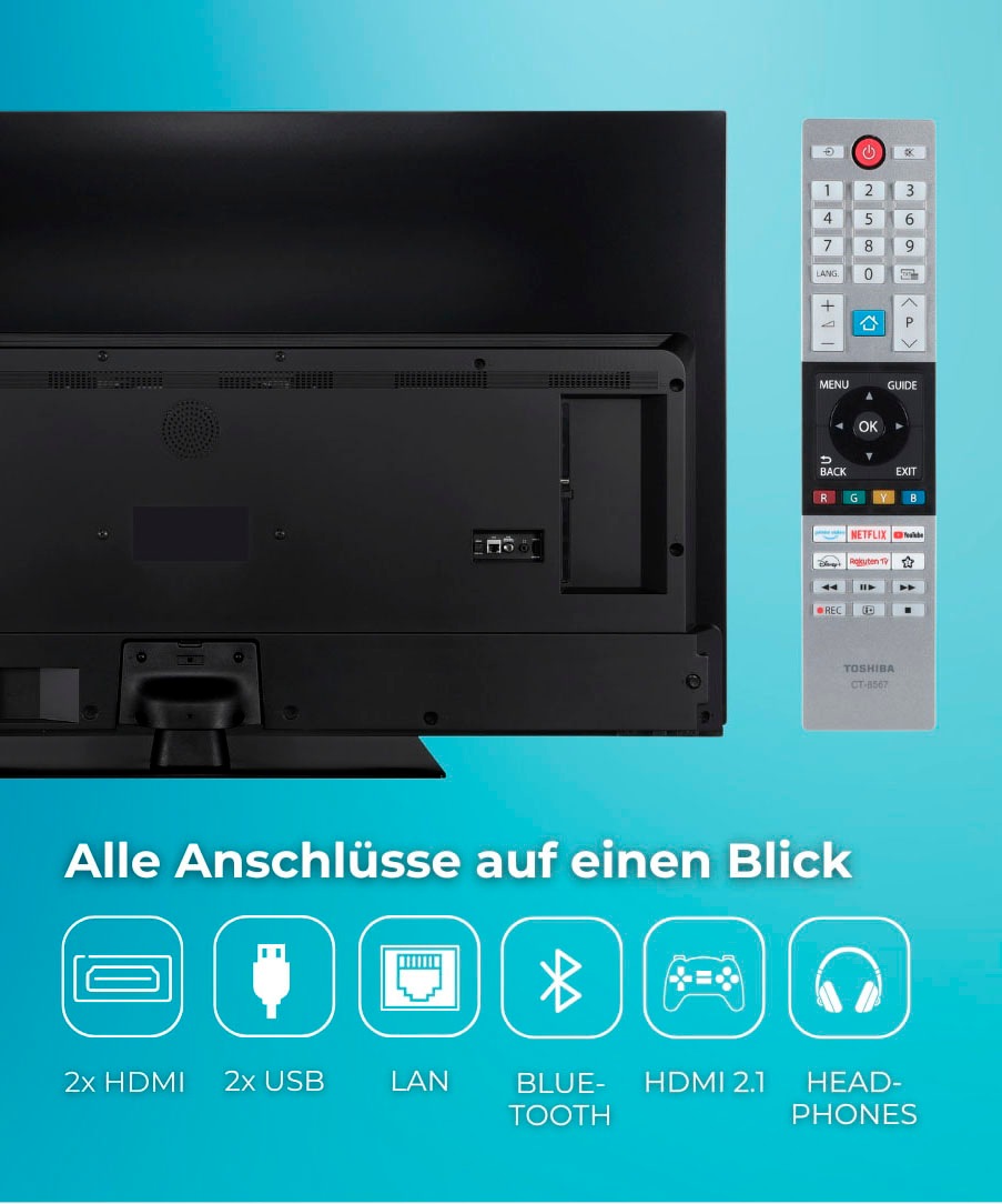 Toshiba QLED-Fernseher »40QV3F63DA«, Full HD, Smart-TV