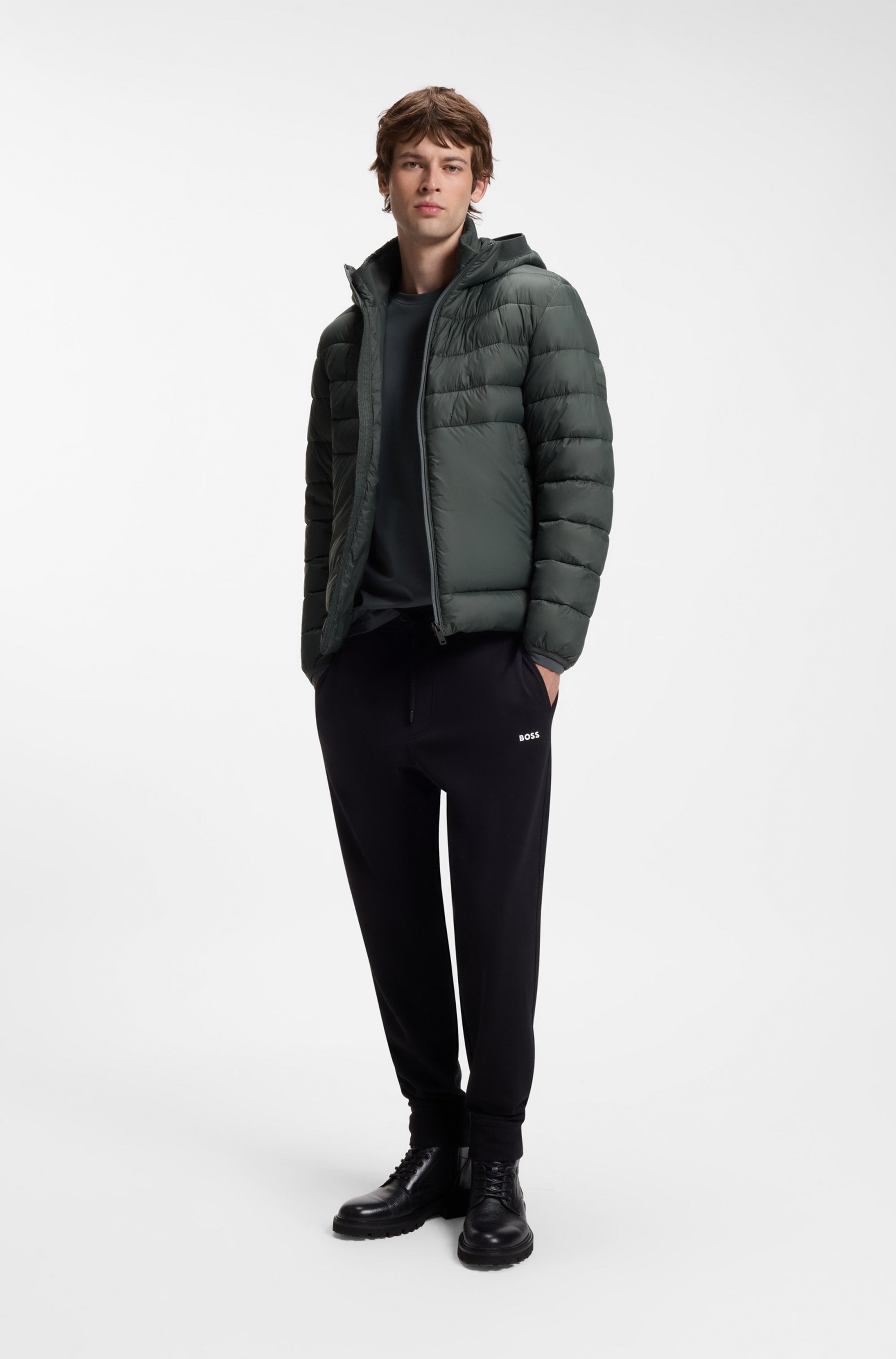 BOSS ORANGE Steppjacke »Odenni« mit Kapuze mit Stehkragen, wasserabweisend