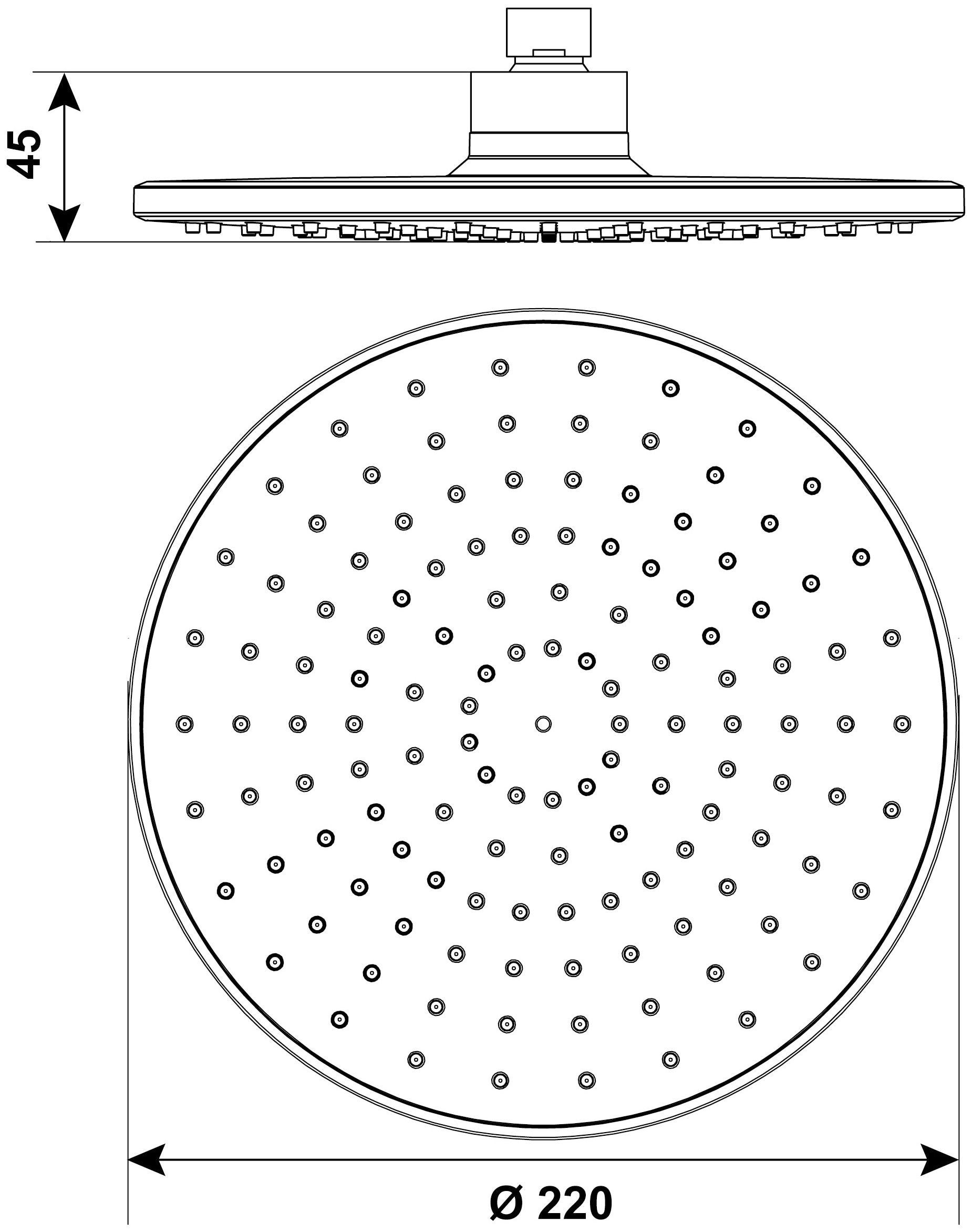 CORNAT Kopfbrause »ANTIDROP 3.0« Durchmesser: 220 mm