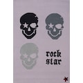 Rock STAR Baby Kinderteppich »RN2383-1«, rechteckig, 15 mm Höhe, handgearbeiteter Konturenschnitt, 80% Wollanteil, Kinder- und Jugendzimmer