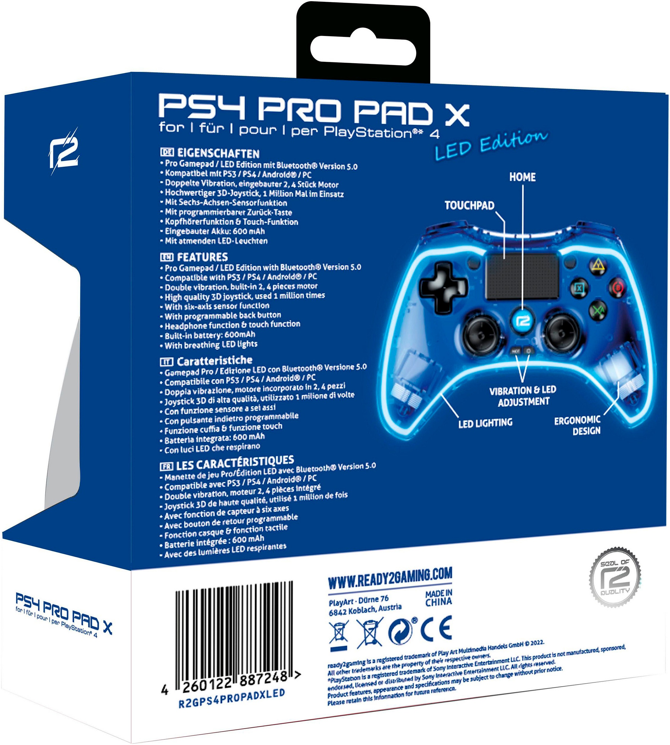 2K Controller »PS4 Top Spin 2K25 + PS4 Pro Pad X LED«