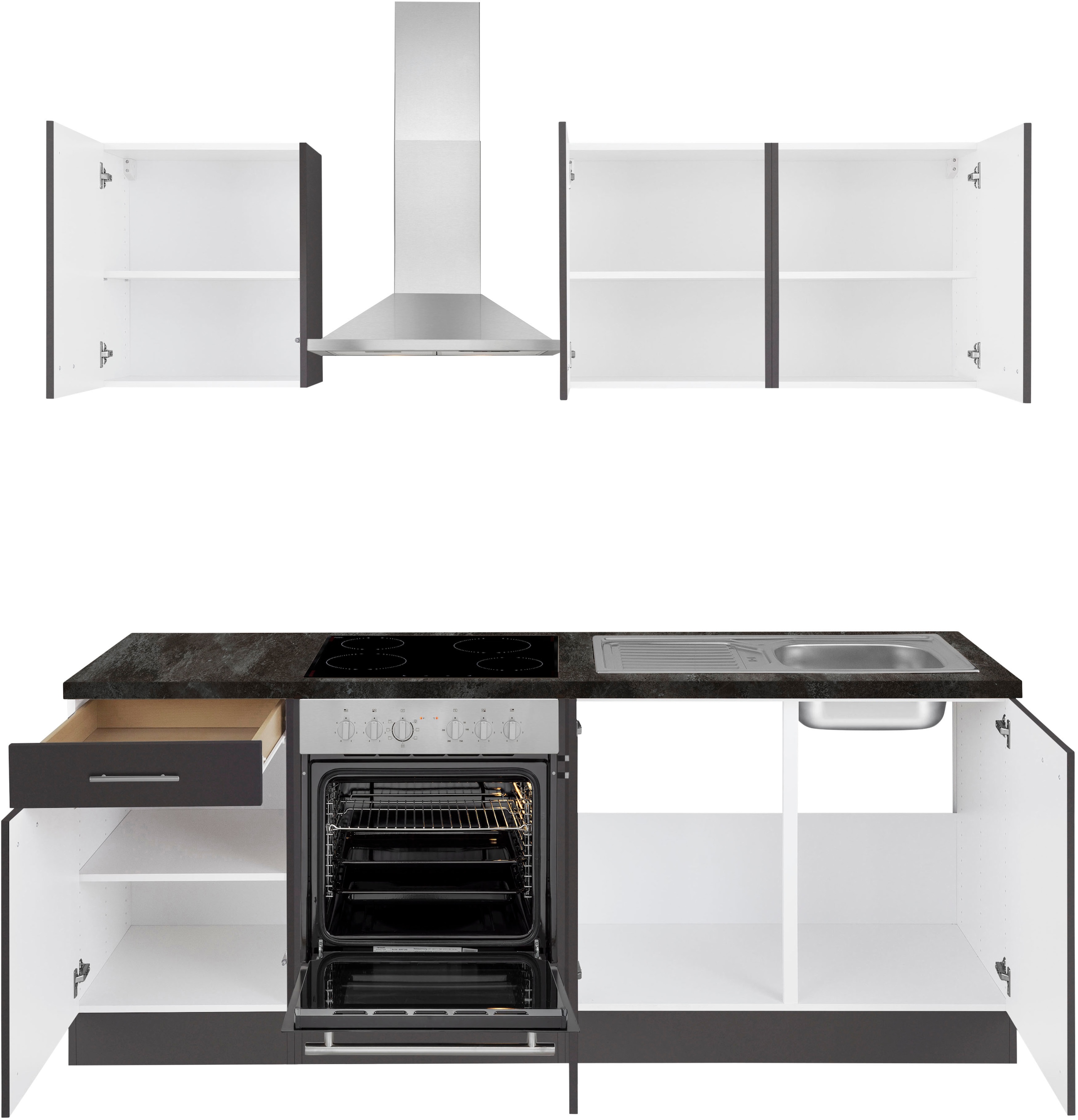 OPTIFIT Küchenzeile online mit Breite 210 Hanseatic-E-Geräten »Malika«, cm, bestellen