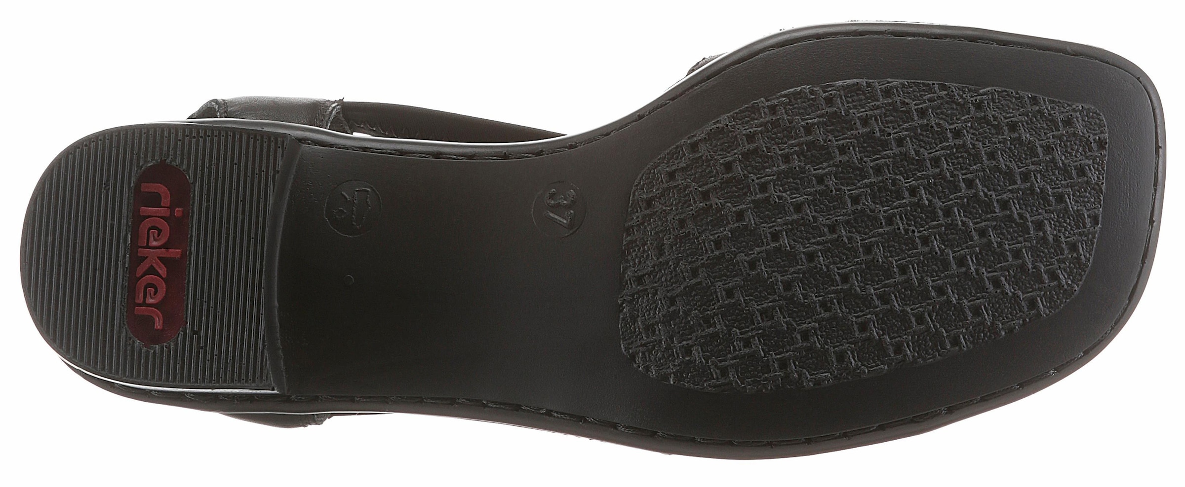 Rieker Sandalette  , Sommerschuh, Sandale, Blockabsatz,mit Gummiband