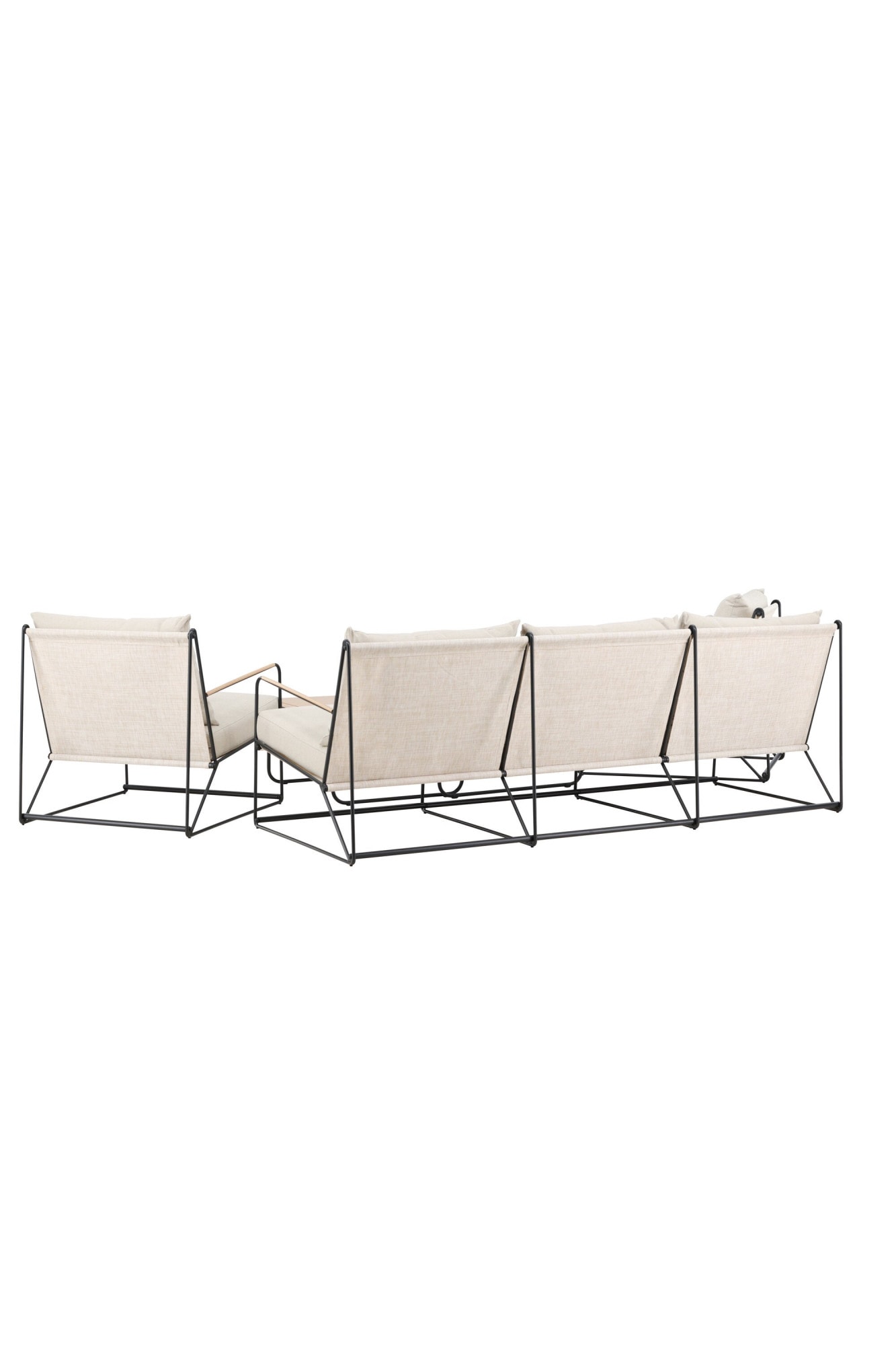 Venture Home Gartenlounge-Set »Palazzo, großzügiges Outdoor-Set für hohen Sitzkomfort« 5 tlg. Loungemöbel mit Stoffbezug, angenehm, weich