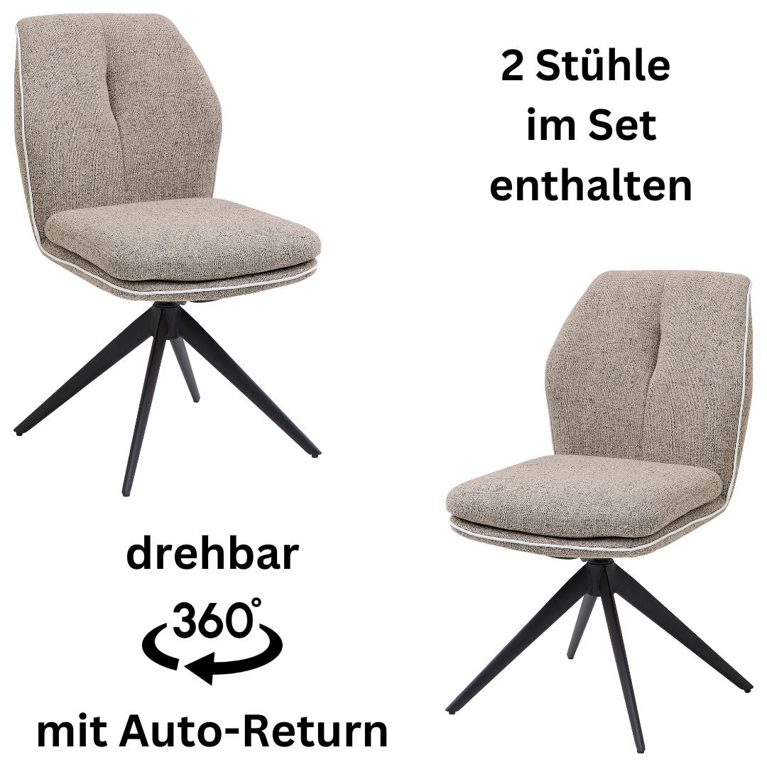 Stolkom Armlehnstuhl »Enja« (Set) 2 Stk.360 grad drehbar mit Auto-Return günstig online kaufen