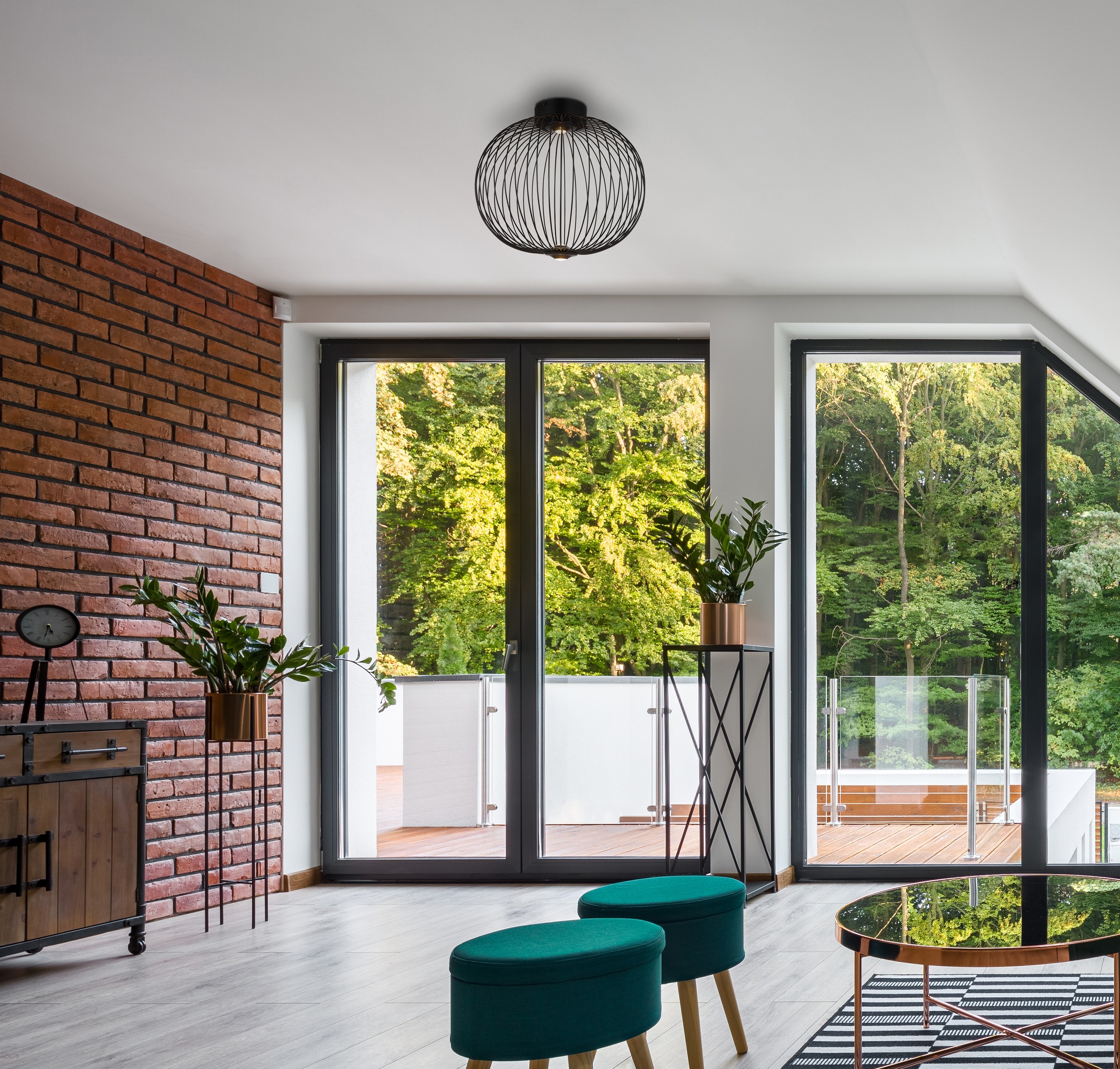 GLOBO LIGHTING Deckenleuchte »GALWAY« LED-Modul 1 Stk. Warmweiß Deckenlampe günstig online kaufen