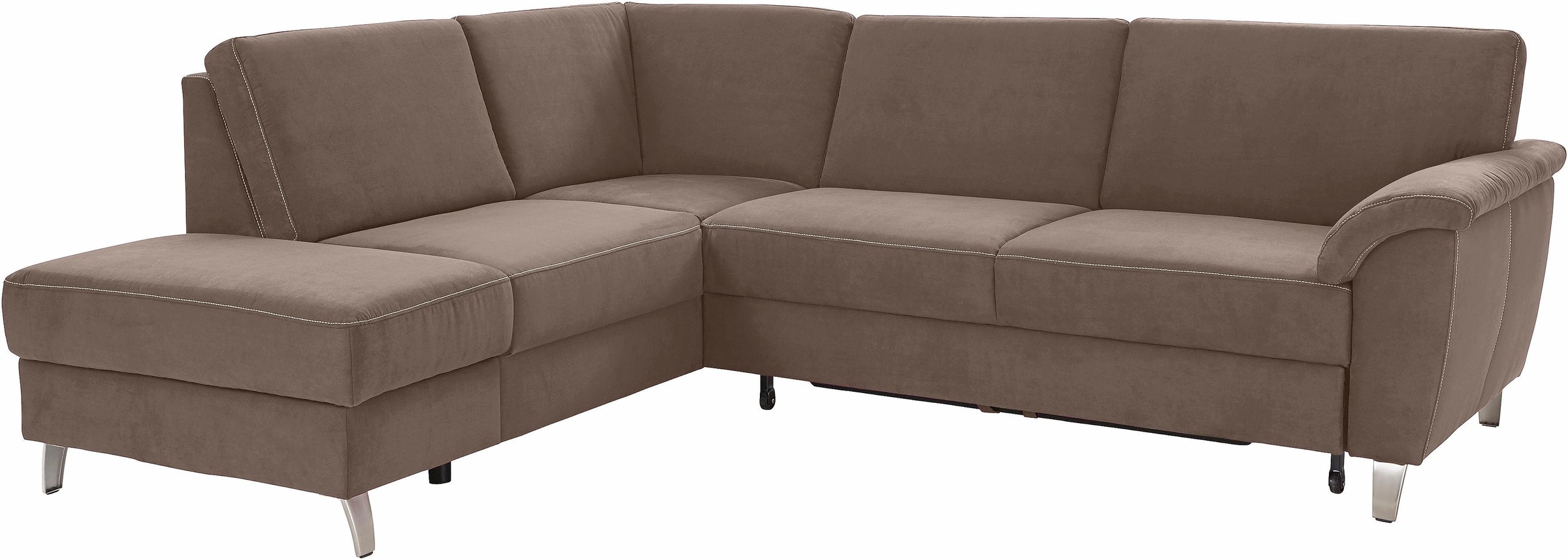 sit&more Ecksofa »Texel L-Form«, mit Federkern, wahlweise mit Bettfunktion und Bettkasten