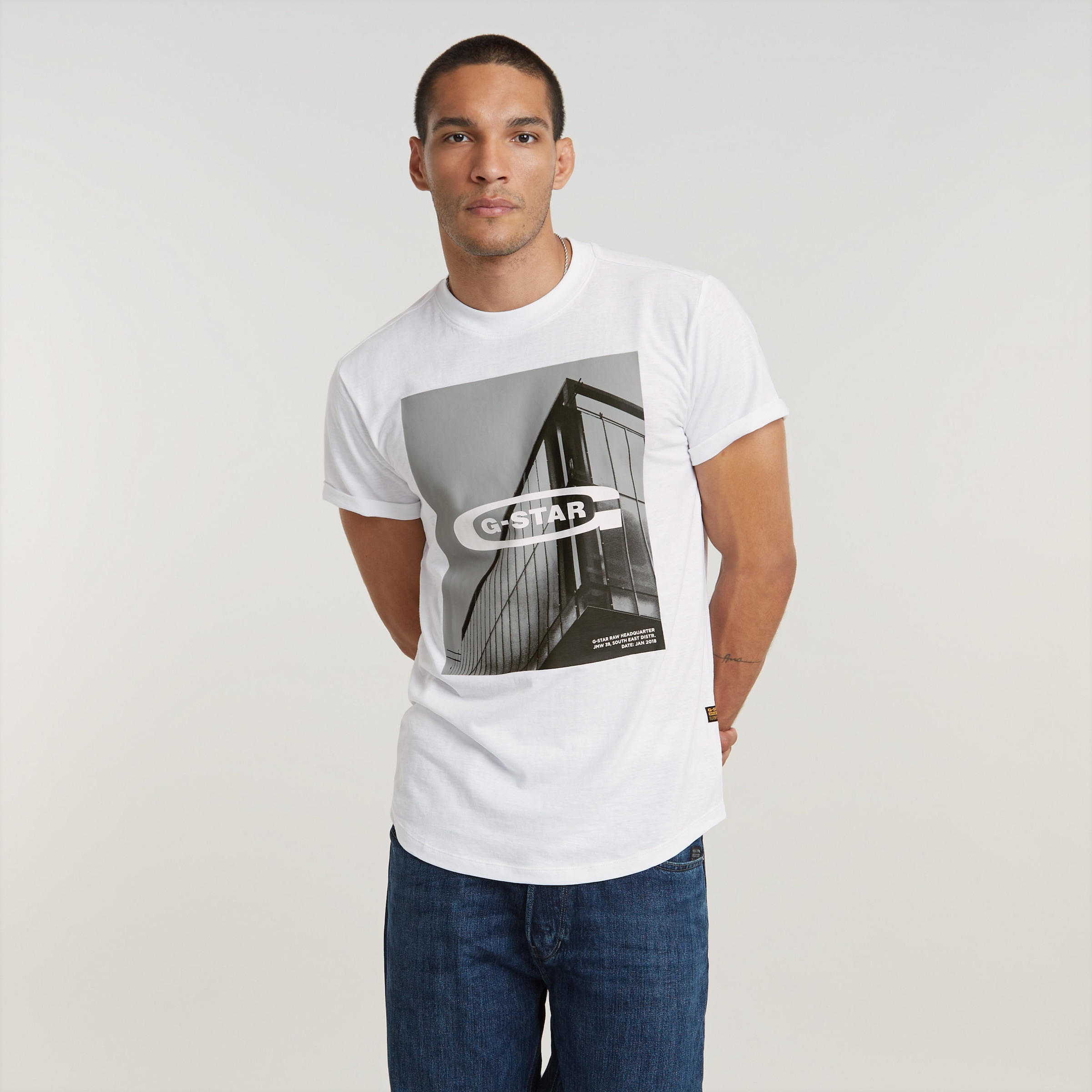 G-STAR T-Shirt »HQ oldskool logo lash r t«