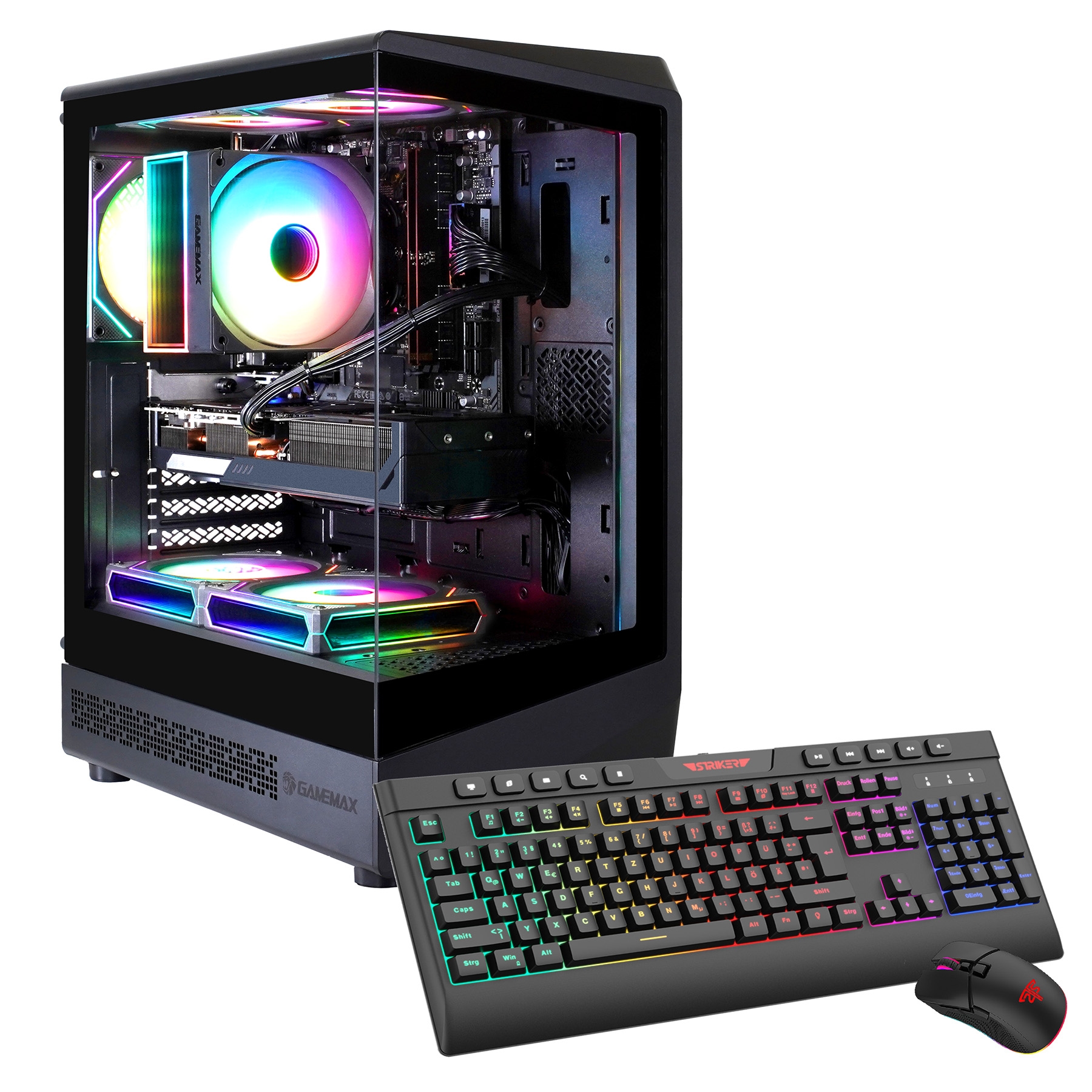 GAMEMAX Gaming-PC »VISTA COC AB 8042 AMD Ryzen 7 9700X 16GB DDR5 1TB SSD RX 9070 XT« Windows 11, DDR5 RAM