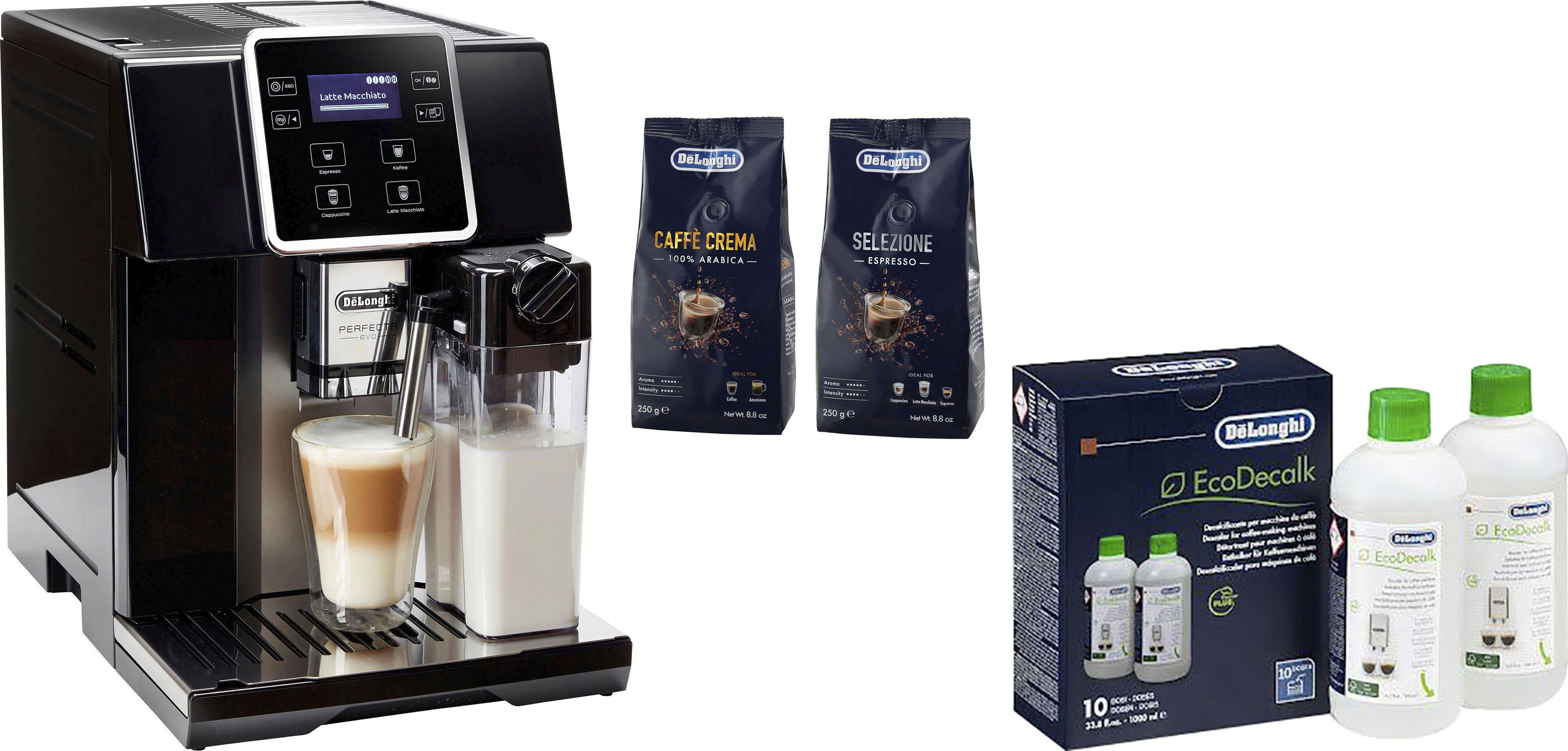 Kaffeevollautomat „Perfecta Evo ESAM 428.40.BS“, Kaffeekannenfunktion, inkl. Pflegeset im Wert von € 31,99 UVP schwarz