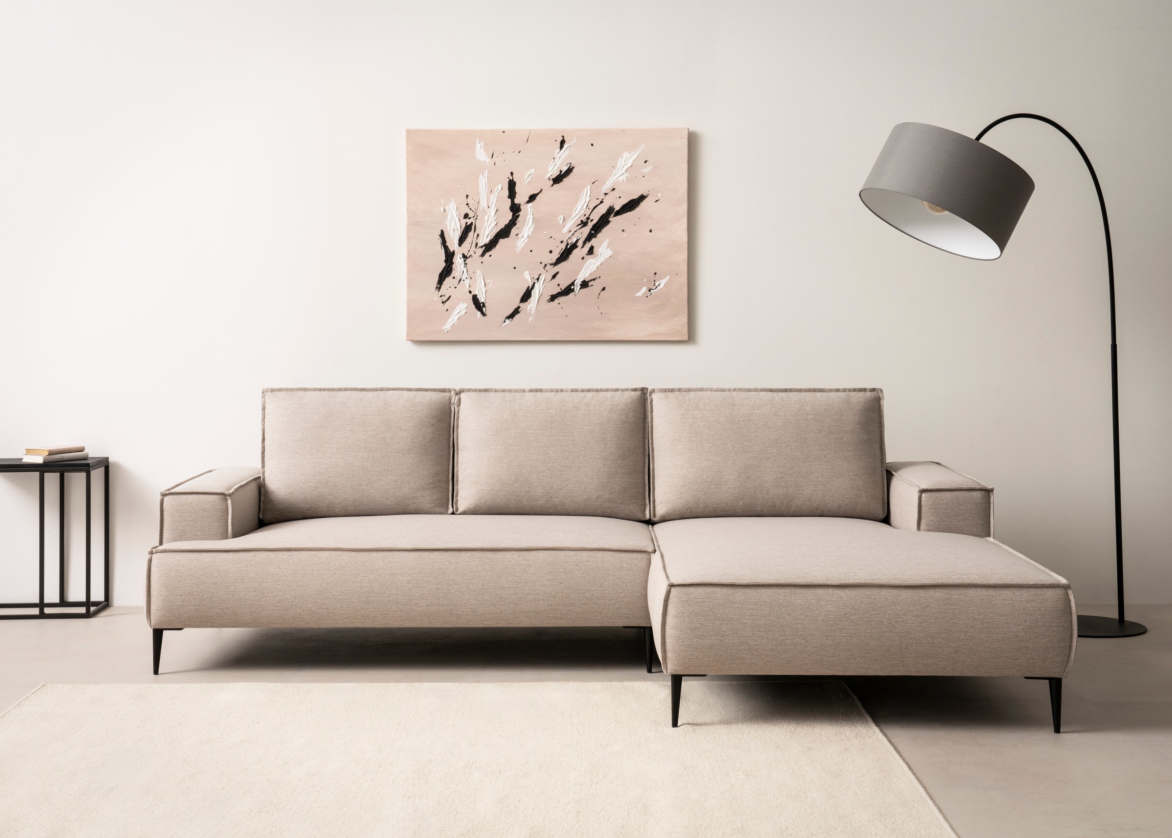 andas Ecksofa »TVINNU, L-Form, 275cm, in Cord und Flachgewebe«, wahlweise R günstig online kaufen