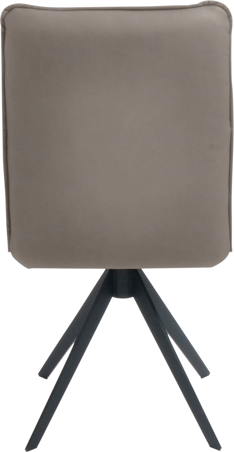 K+W Komfort & Wohnen Drehstuhl, Leder, Blitzdrehkreuz und Rückholfunktion, dekorativer 12mm Biese