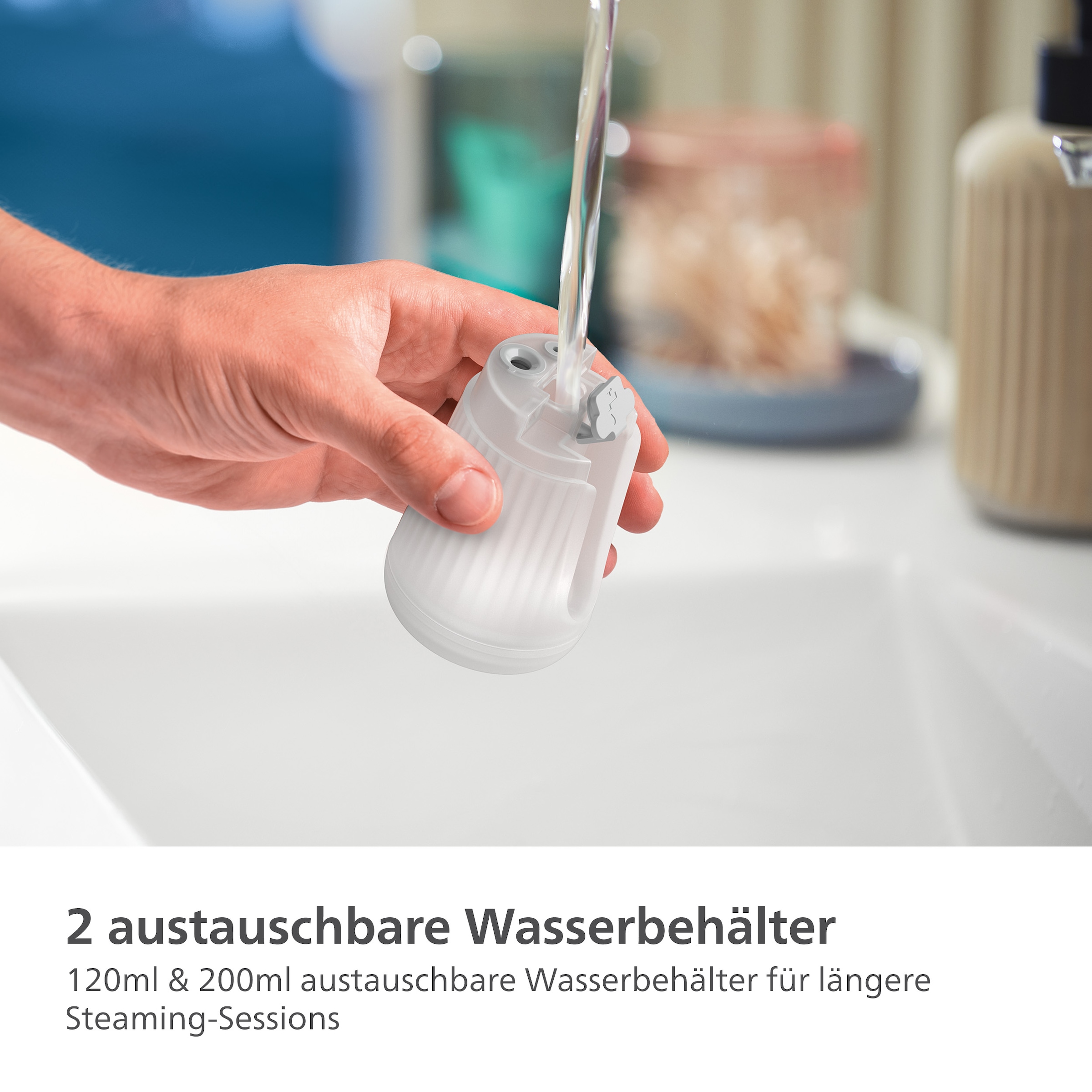 Philips Dampfbürste »STH5030 "Styler", 120 ml und 200 ml Wassertank, Metallplatte«, 1400 W, Steamer im schlanken Design; 2-in-1 Handschuh, Tasche, Stylemat inkl.
