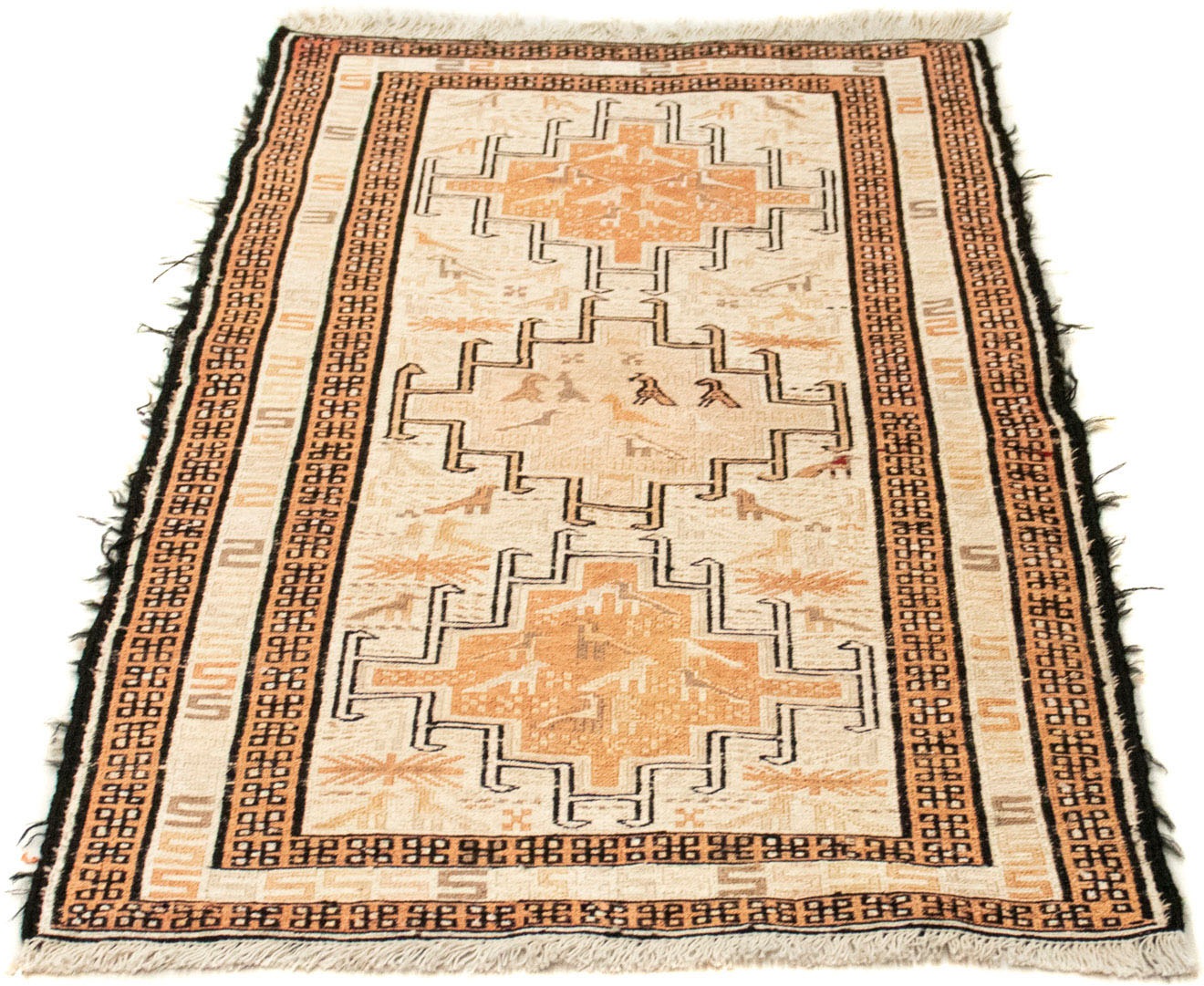 morgenland Wollteppich »Kelim - Oriental - 103 x 62 cm - beige«, rechteckig günstig online kaufen