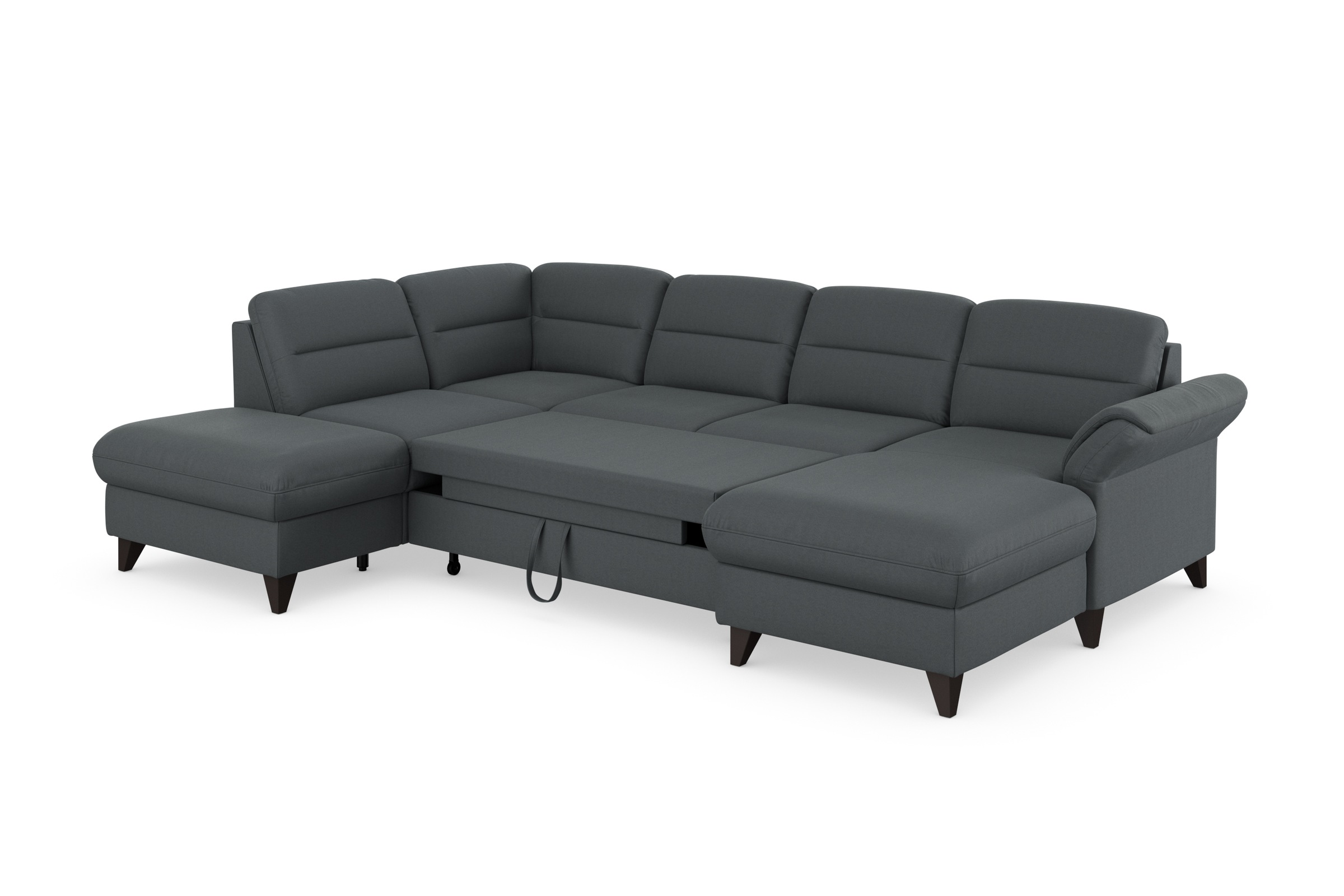 sit&more Wohnlandschaft »Mellum U-Form«, Federkern, wahlweise mit Bettfunktion, Stauraum und Armteilfunktion