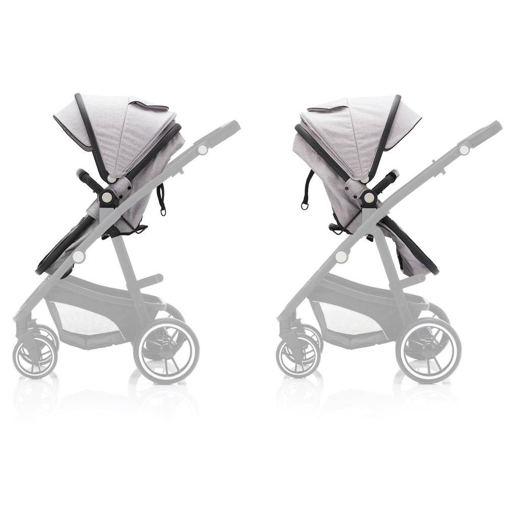 Fillikid Kombi-Kinderwagen »Panther, stone melange«, 22 kg, mit Babyschale; Kinderwagen