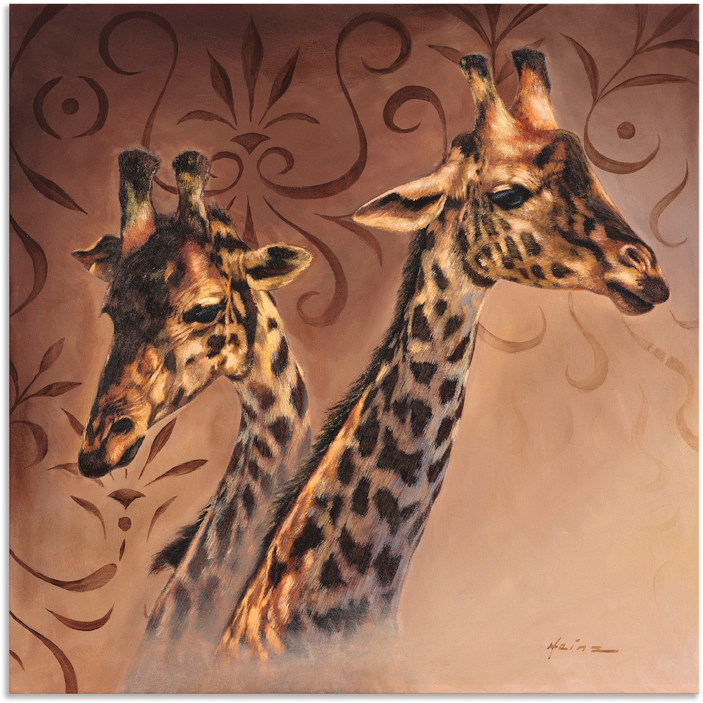 Artland Wandbild »Giraffen Porträt«, Wildtiere, (1 St.)