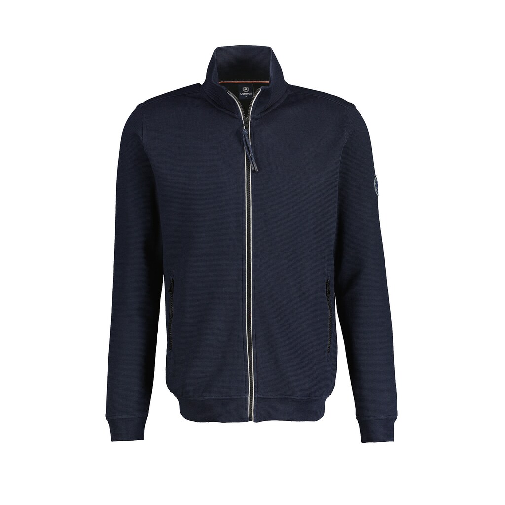 LERROS Sweatjacke »LERROS Sweatjacke in Rib-Optik«