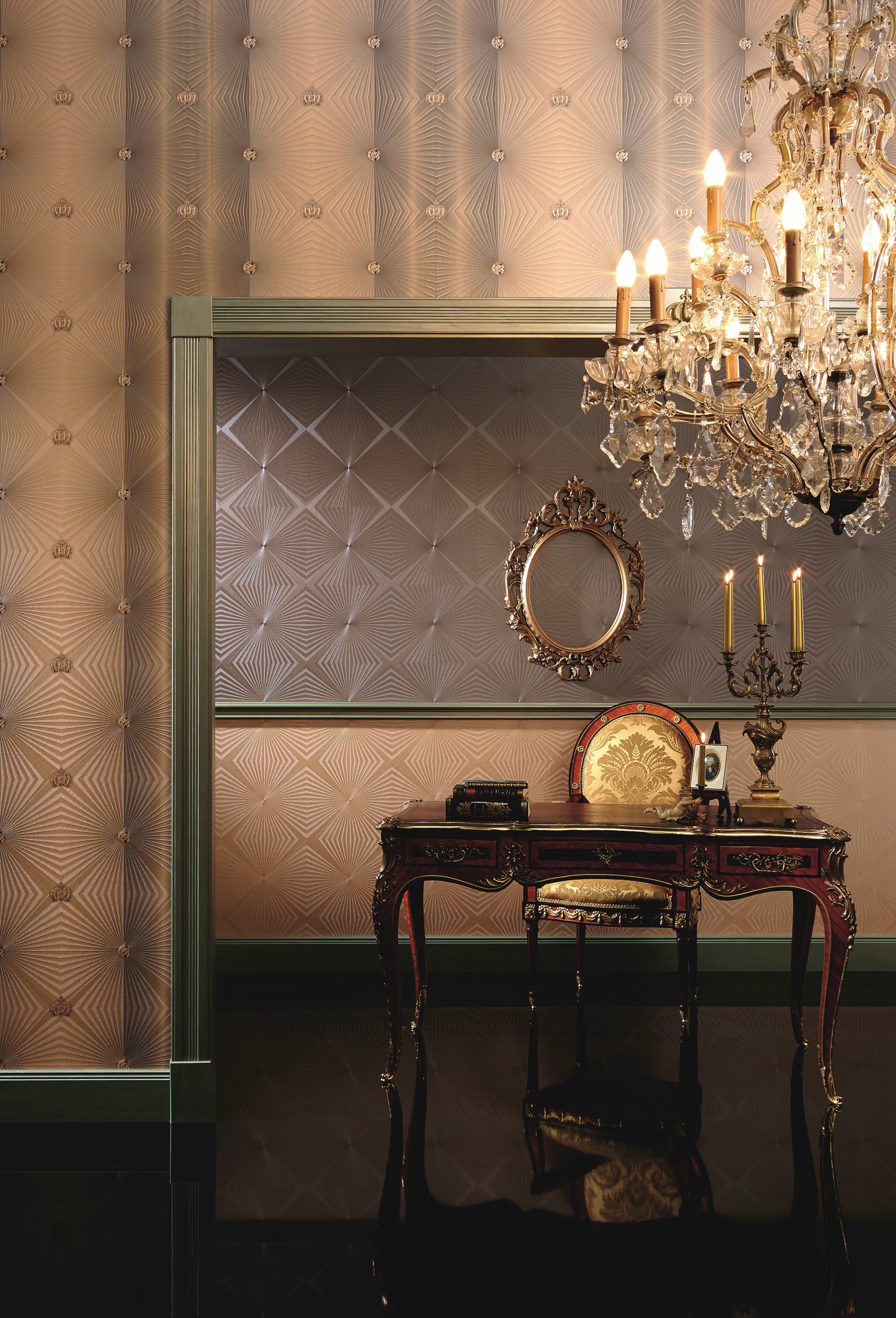 Glööckler Vliestapete, Glitzermuster-Motiv-glänzend, moderne Tapete für Wohnzimmer Schlafzimmer Küche