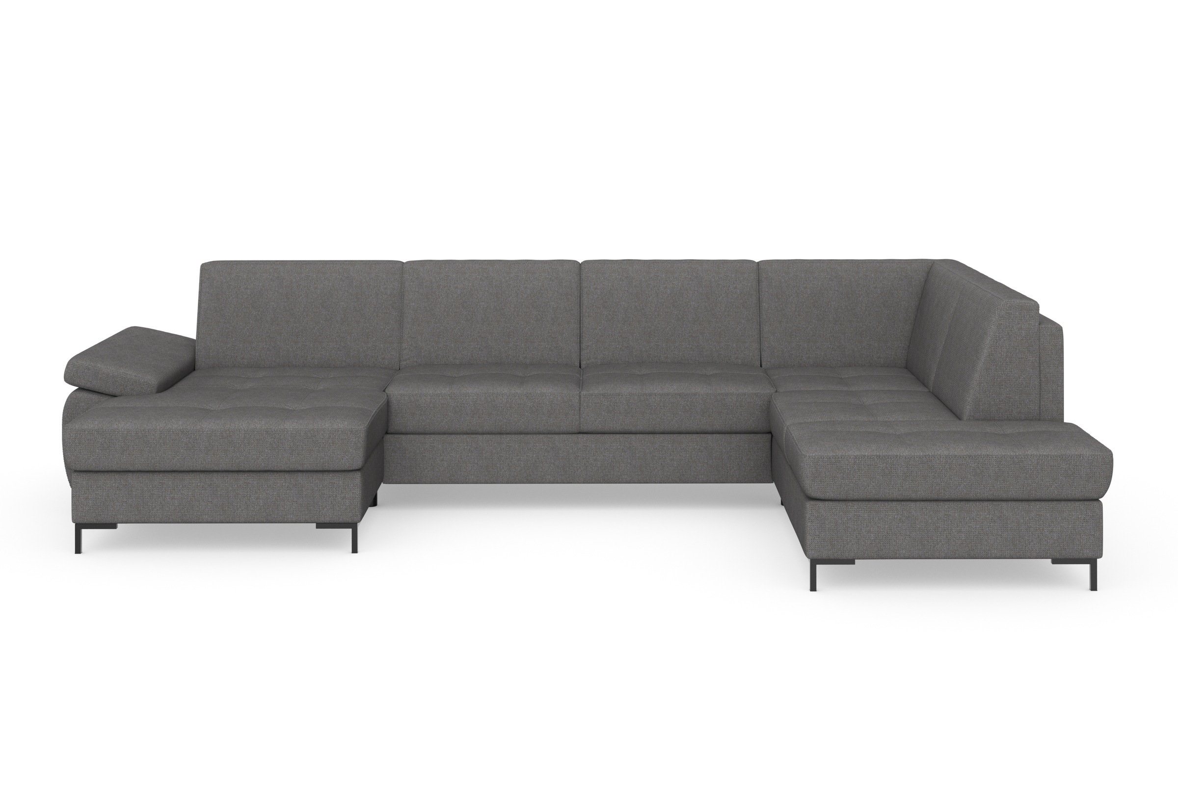 DOMO collection Wohnlandschaft »Capelo U-Form«, mit Armteilverstellung, wahlweise mit Bettfunktion, Federkern