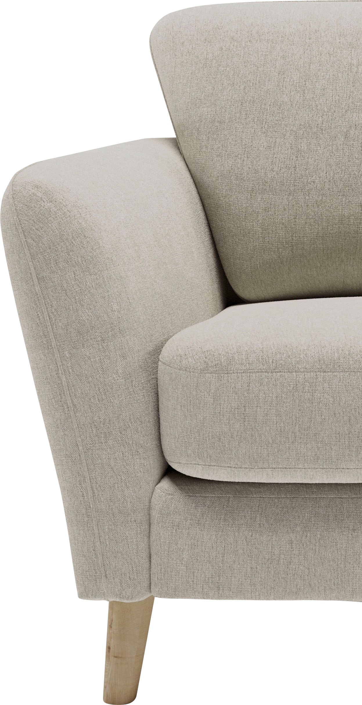 Home affaire Ecksofa »MARSEILLE (279/152cm),L-Form, Rec. rechts/links«, Massivholzbeine aus Eiche, in verschieden Bezügen und Farbvarianten