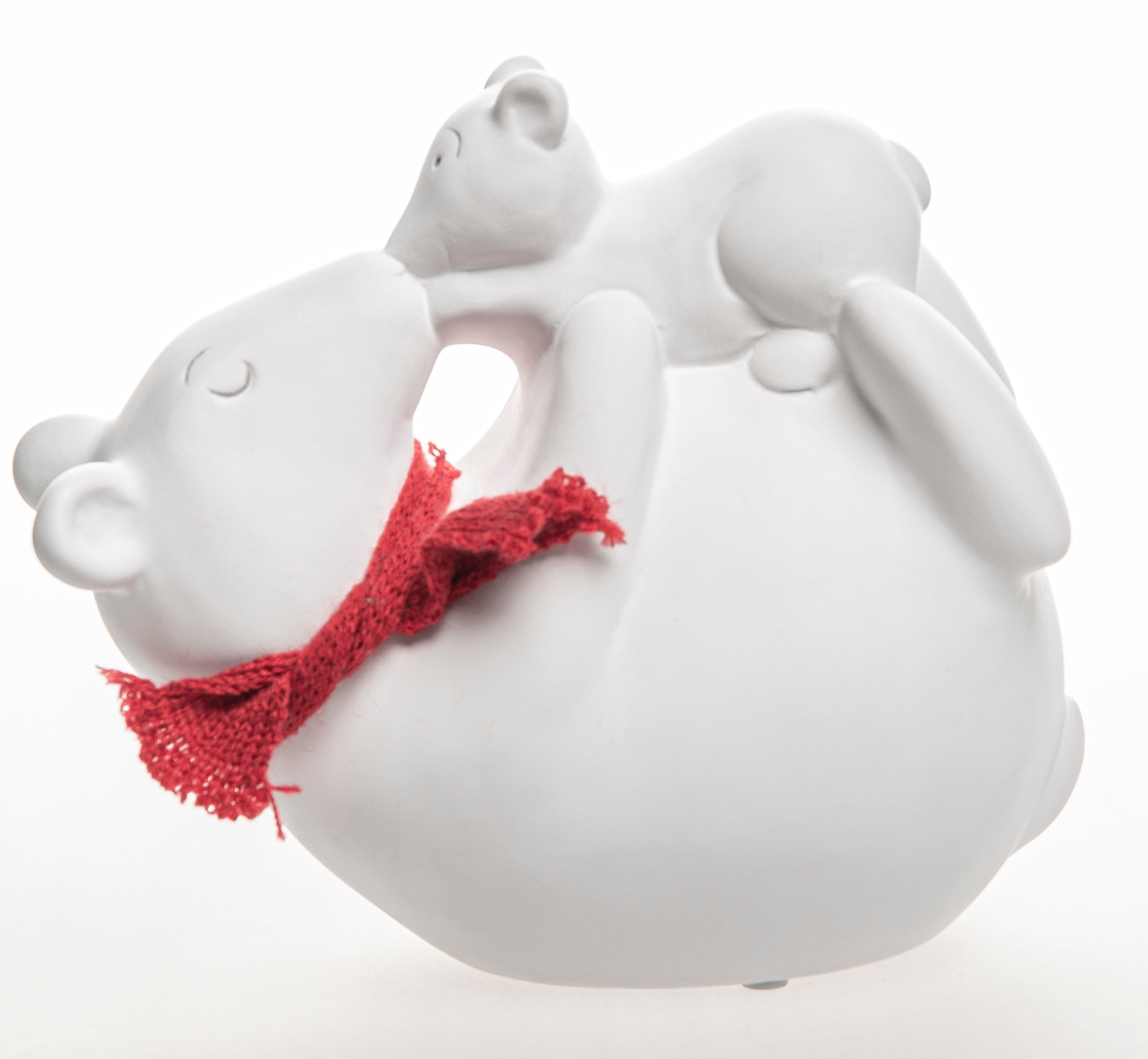 VALENTINO Wohnideen Tierfigur »Eisbär mit Kind und Schal«, (1 St.), liegend  auf Raten bestellen