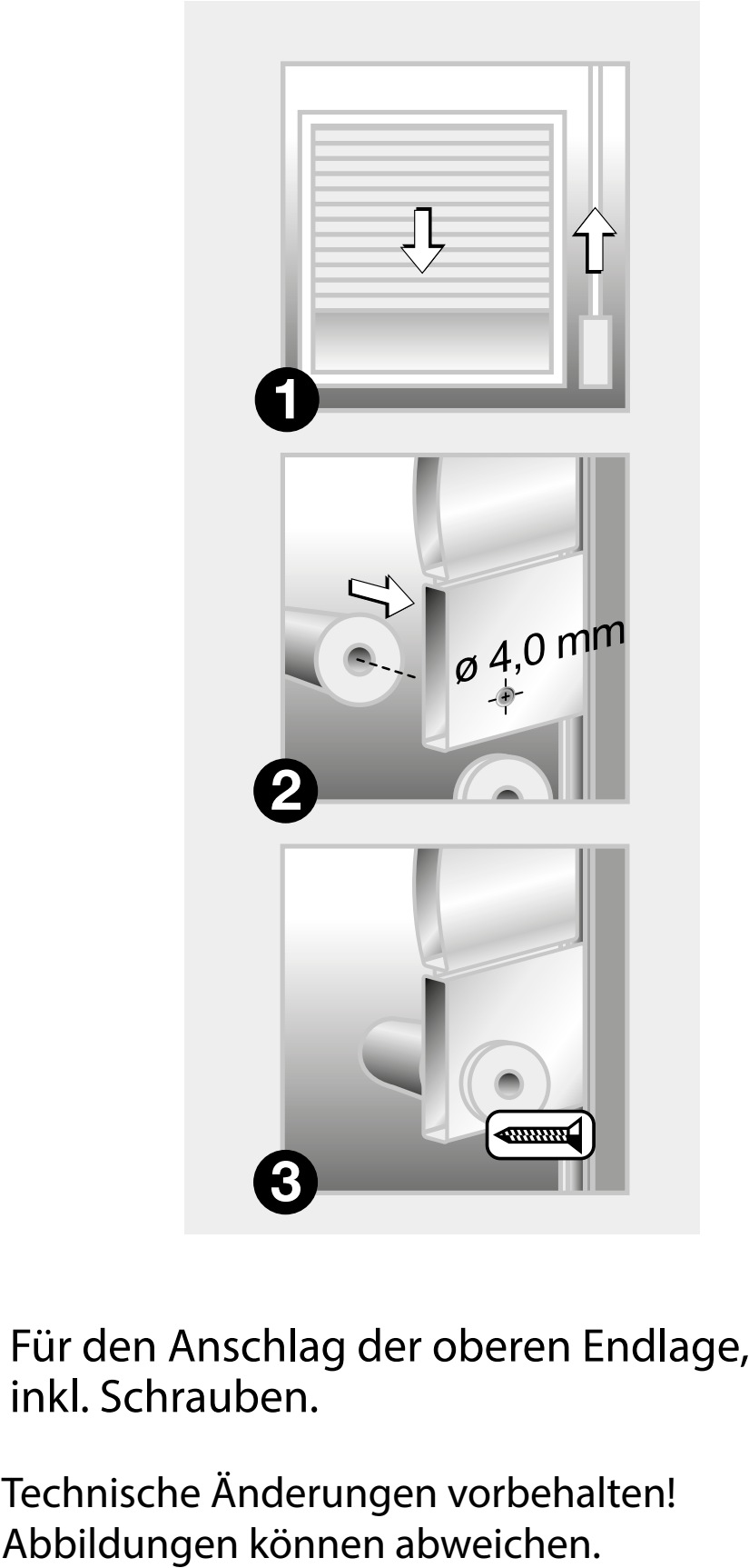 SCHELLENBERG Rollladen-Anschlagstopper »für Rollläden«, Zubehör für Außenrollläden, 20 x 40 mm, grau