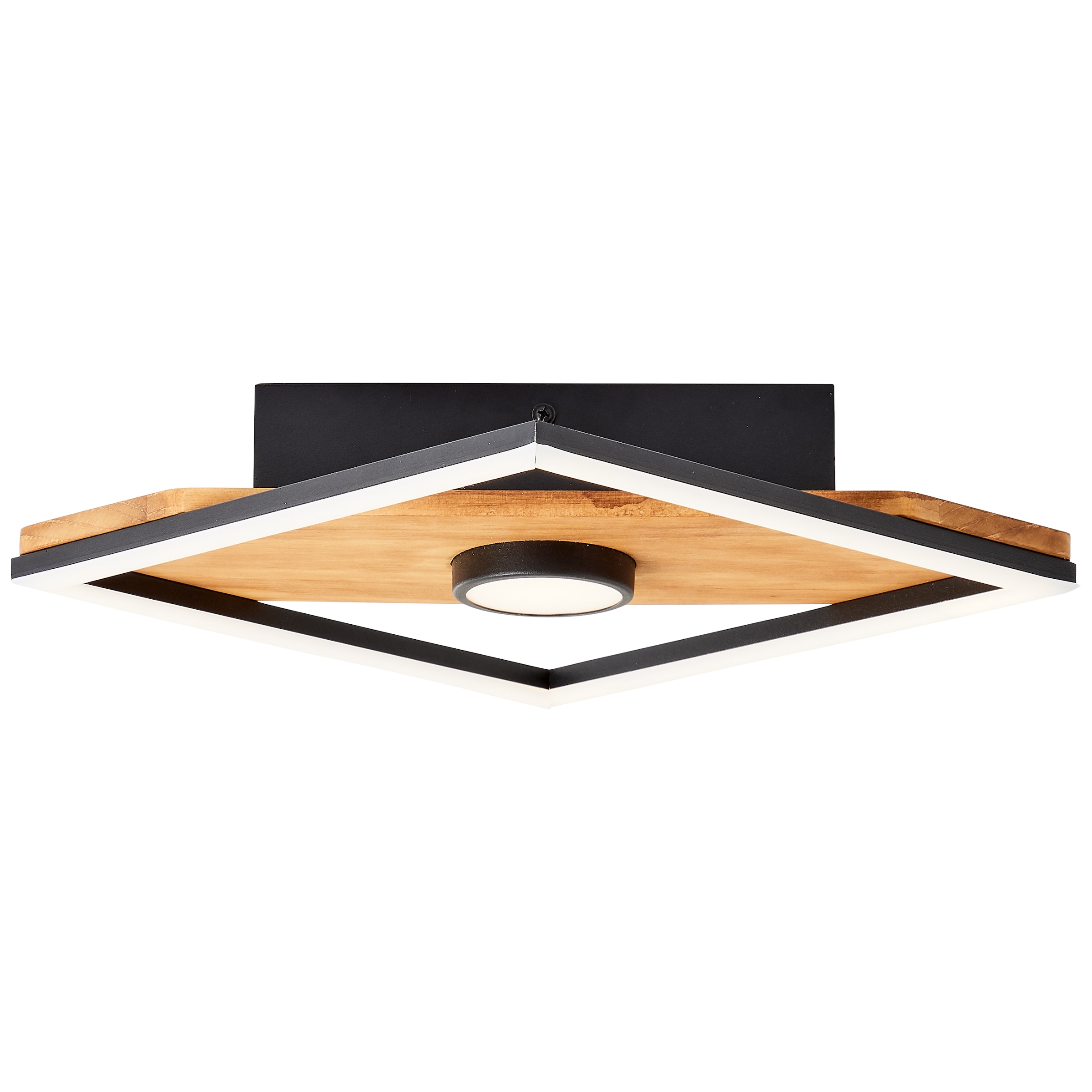 Deckenleuchte »Woodbridge«, 1 flammig, Nature Style - 25x25cm - 1600 Lumen, 3000...