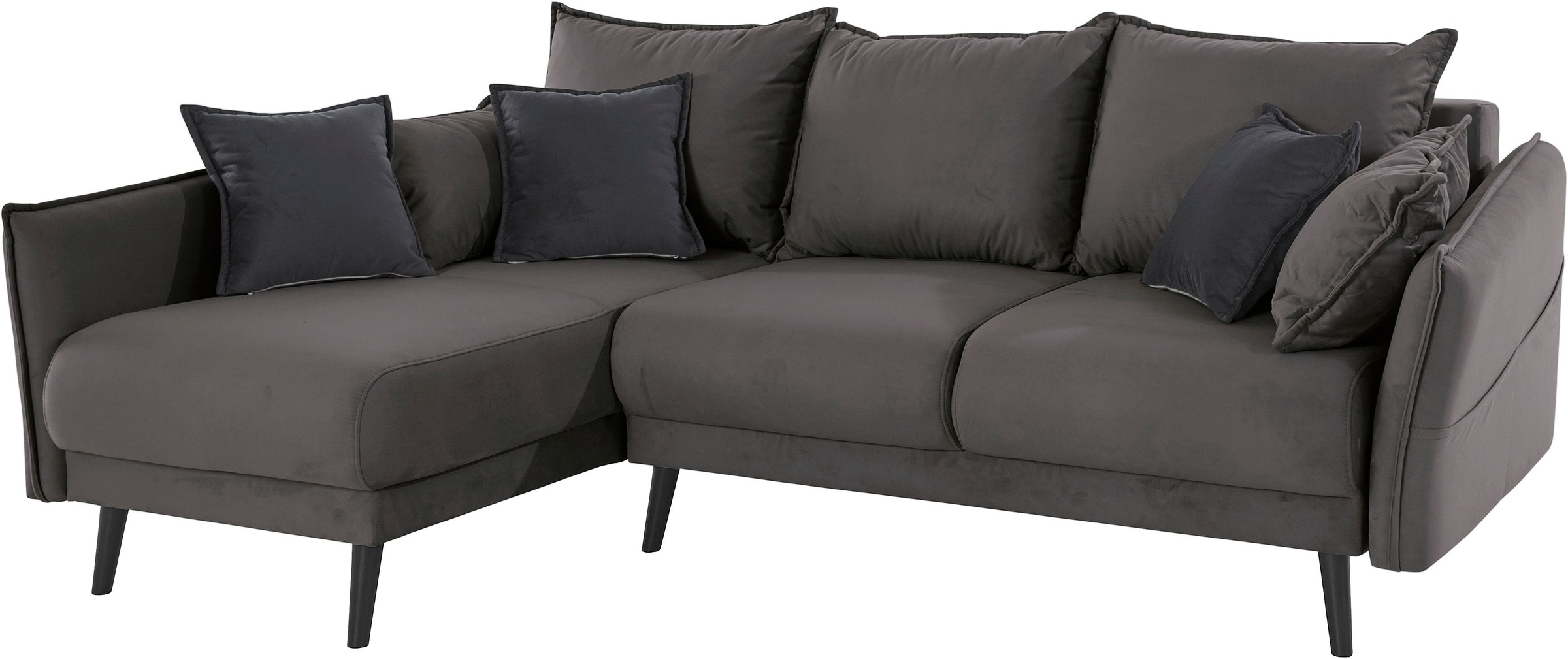 INOSIGN Ecksofa »Asra L-Form«, incl. Bettfunktion und Bettkasten, Seitentasche im Armteil, Federkern