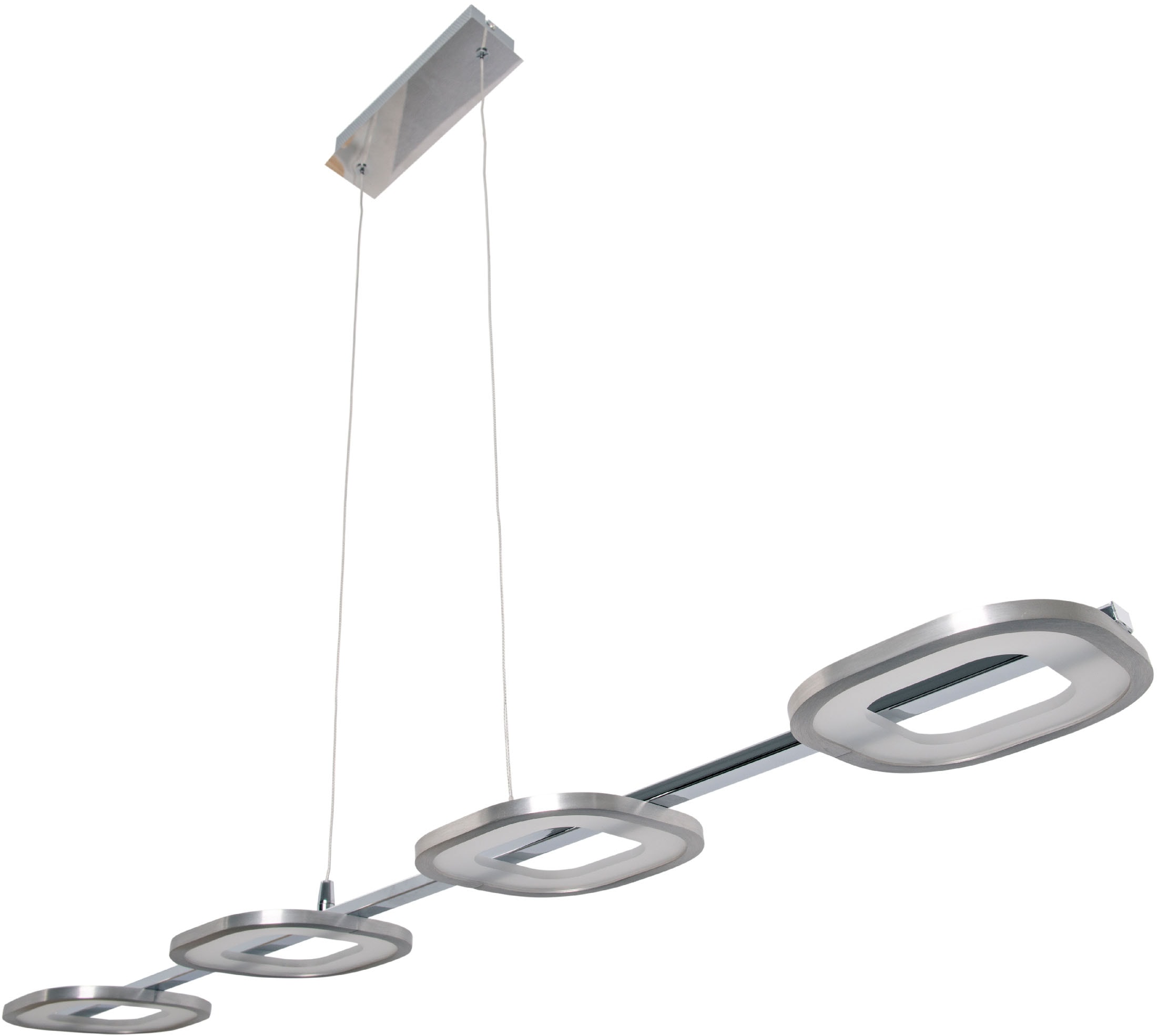 näve LED Pendelleuchte »Beam«, 4 flammig, Leuchtmittel LED-Modul | LED fest integriert, 4 Brennstellen, Höhe 150cm, Länge 100cm, warmweißes Licht