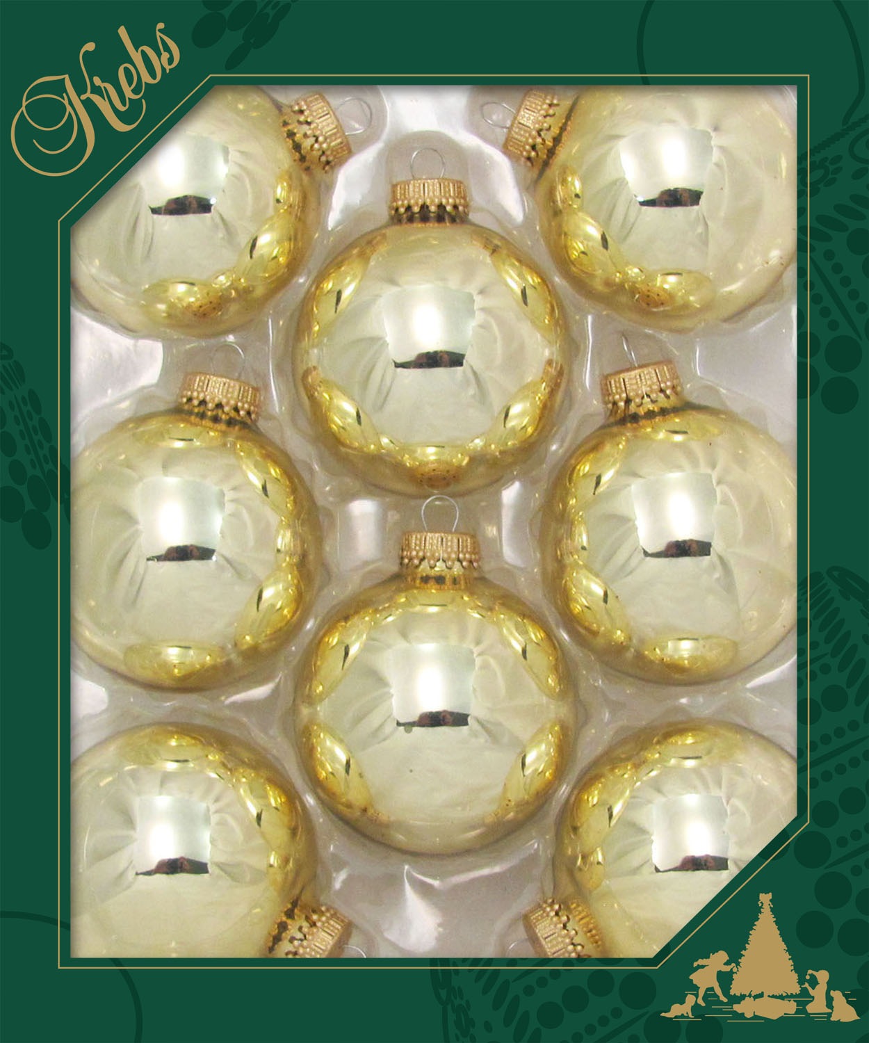Krebs Glas Lauscha Weihnachtsbaumkugel »CBK70116, Weihnachtsdeko, Christbaumschmuck, Christbaumkugeln Glas«