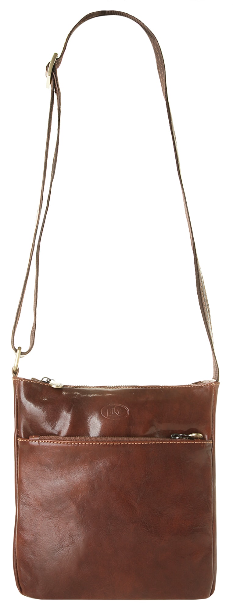 Piké Umhängetasche echt Leder, Made in Italy