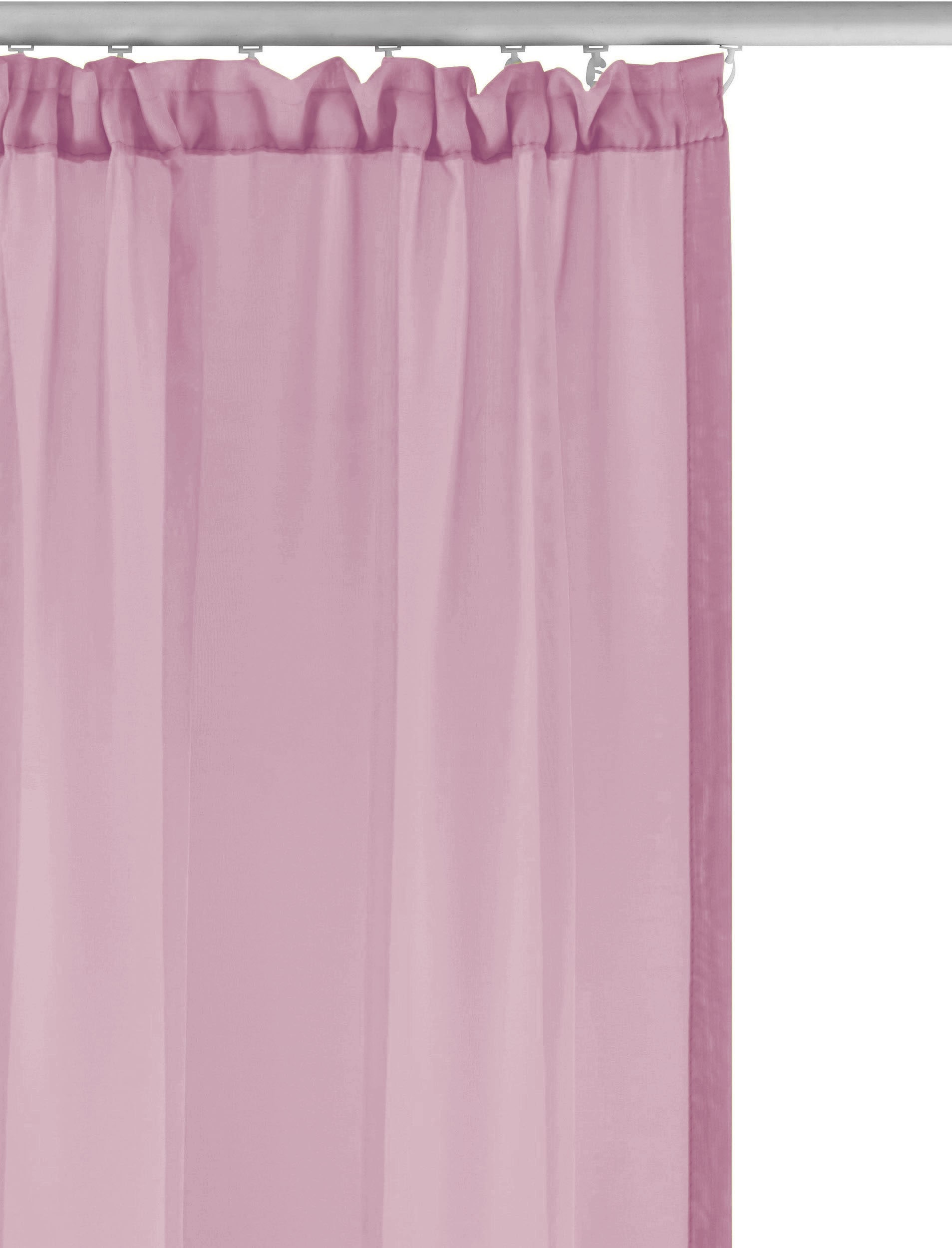my home Gardine »XANA mit Ösen, Kräuselband oder Schlaufen«, (1 St.), Bestseller, einfarbig, 1 bzw. 2 Schals, pflegeleicht, Schal