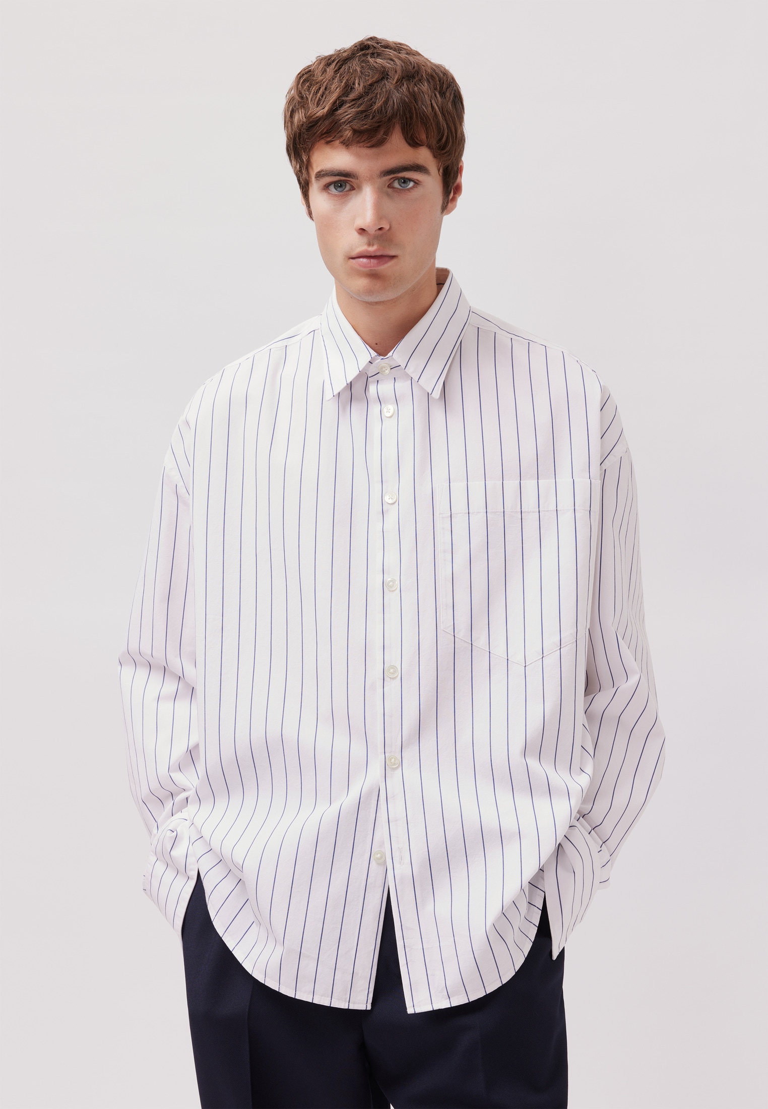 studio seidensticker Businesshemd Oversized 1/1 Kentkragen Gestreift